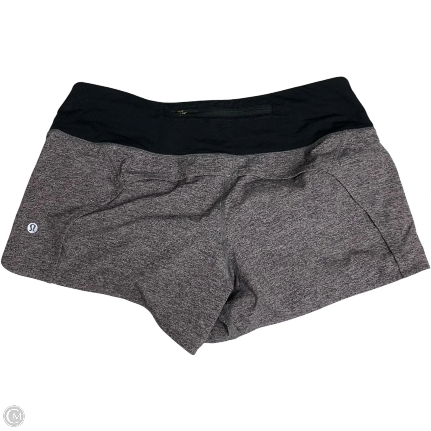 Athletic Shorts By Lululemon In Black & Grey, Size: S