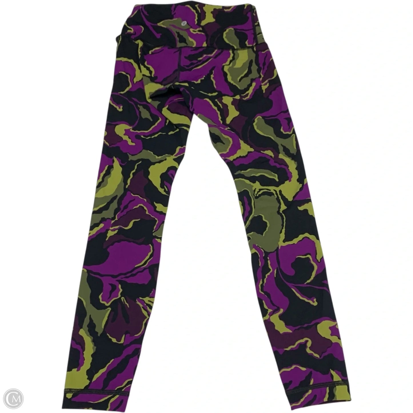 Athletic Leggings By Lululemon In Black & Purple, Size: S