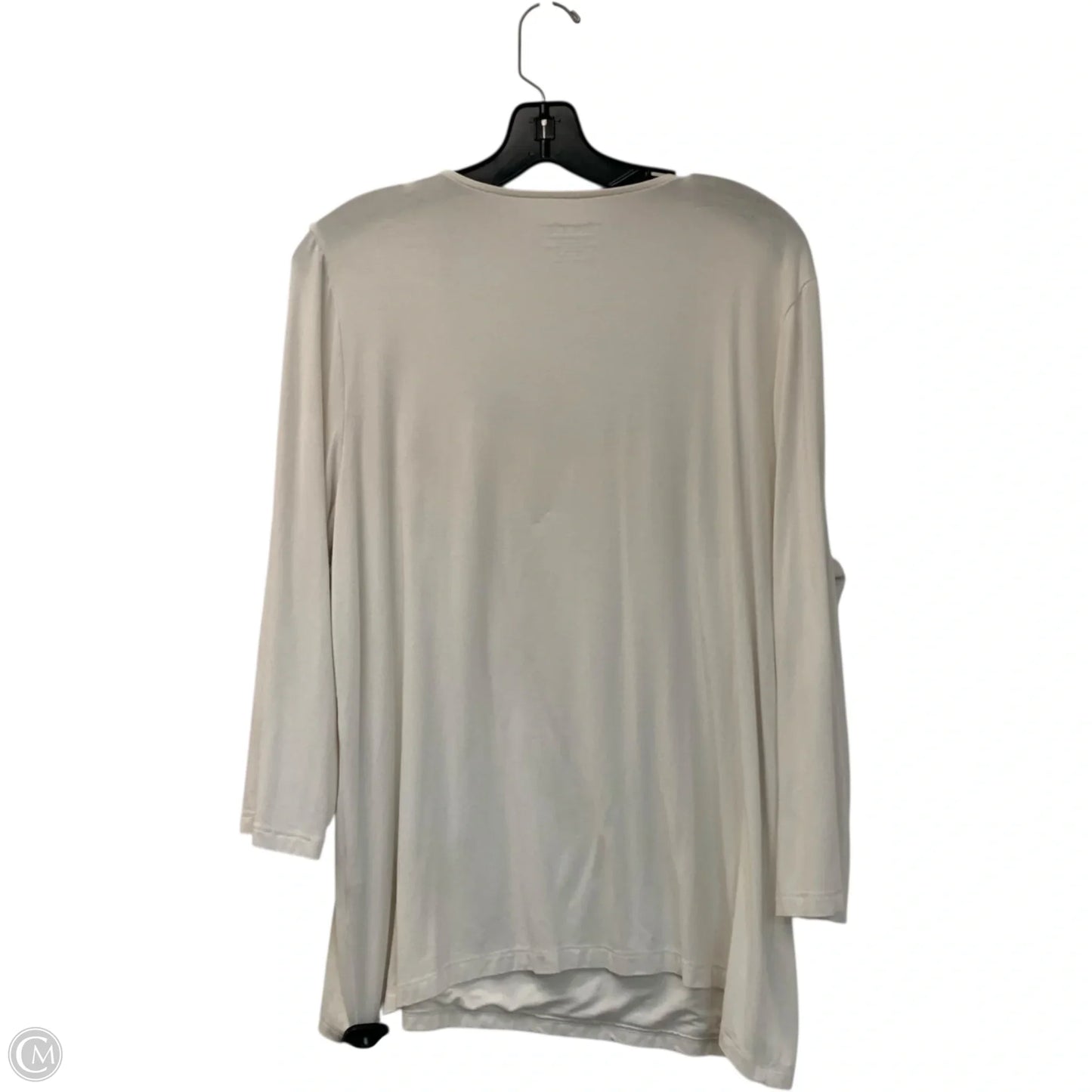 Top Long Sleeve By Chicos In White, Size: Xl