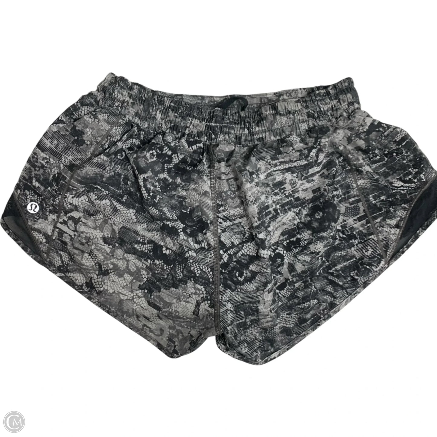 Athletic Shorts By Lululemon In Grey & White, Size: M