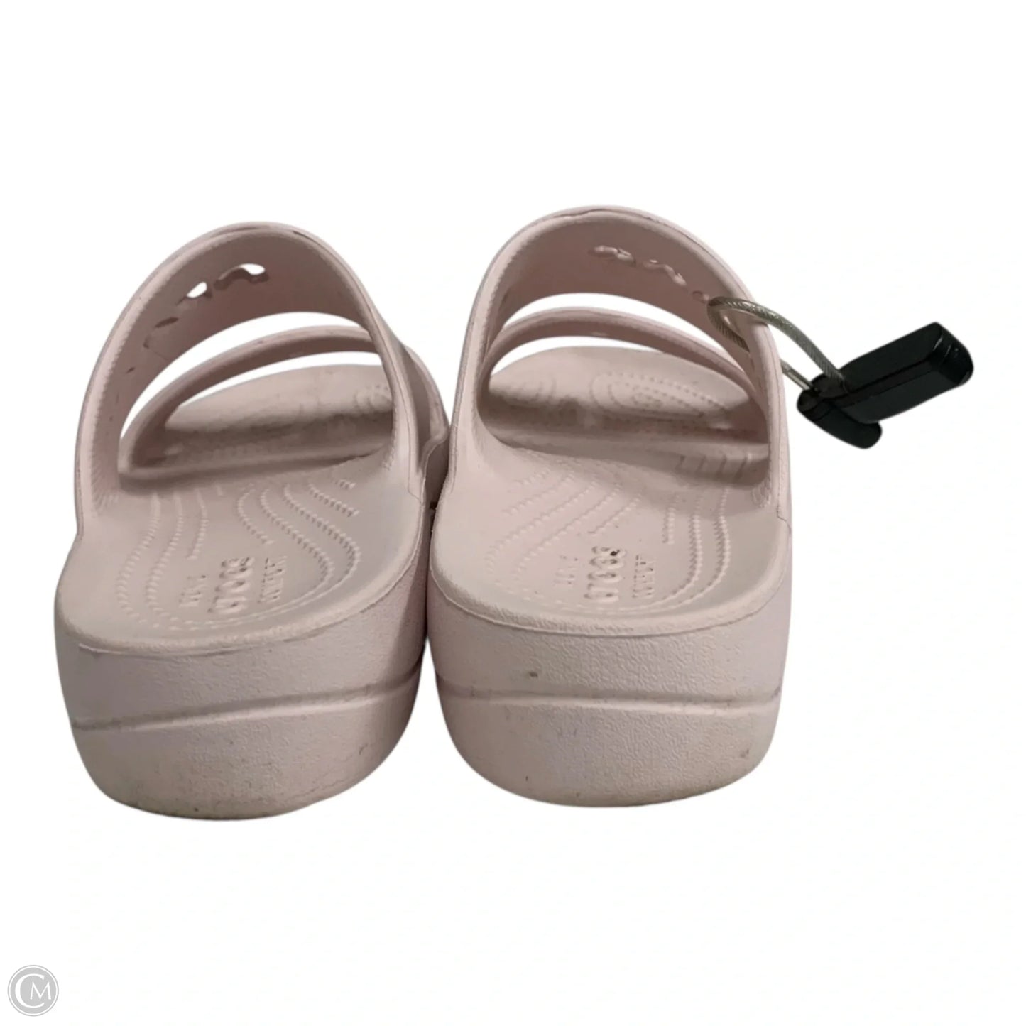 Sandals Heels Platform By Crocs In Pink, Size: 7