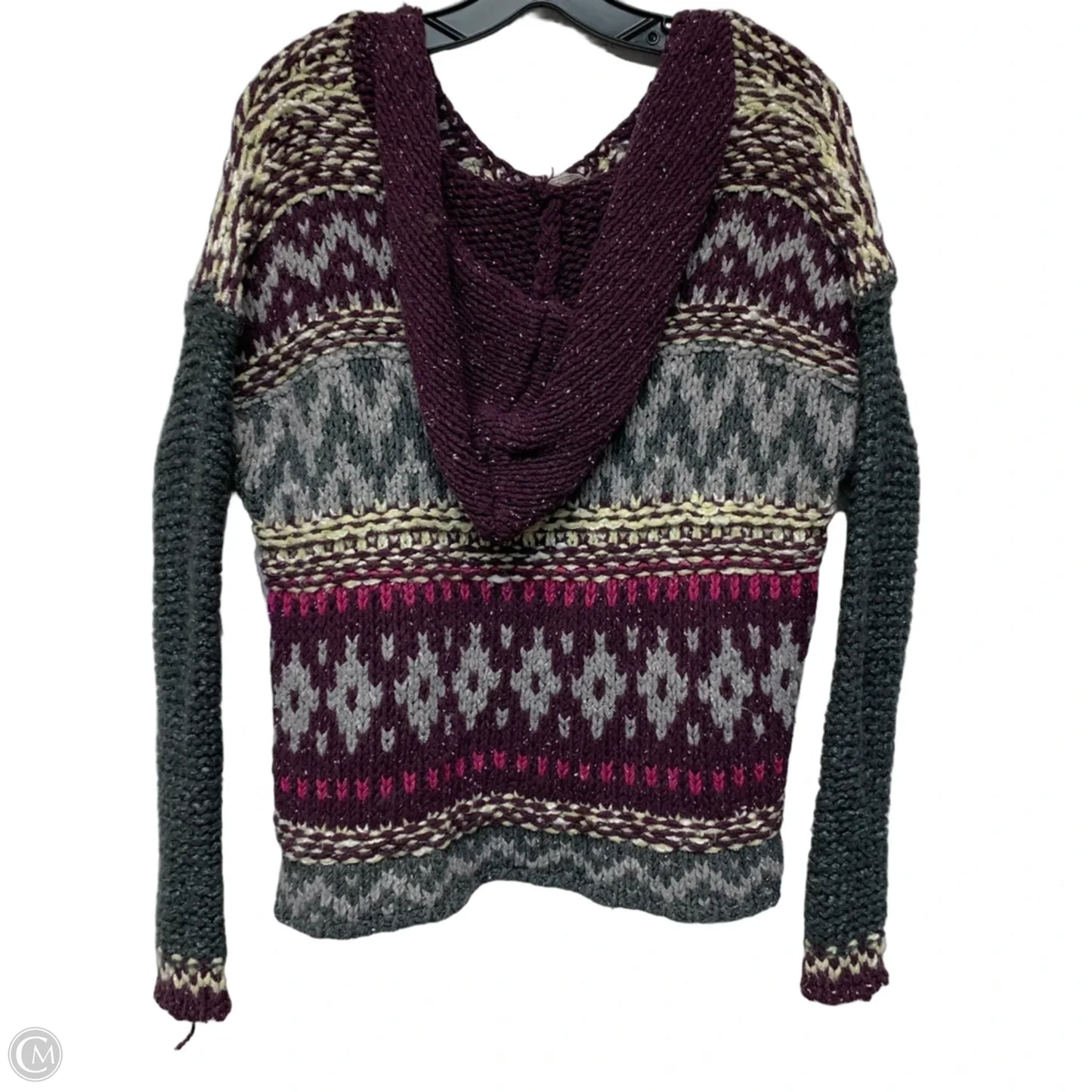 Sweater By Free People In Grey & Purple, Size: S
