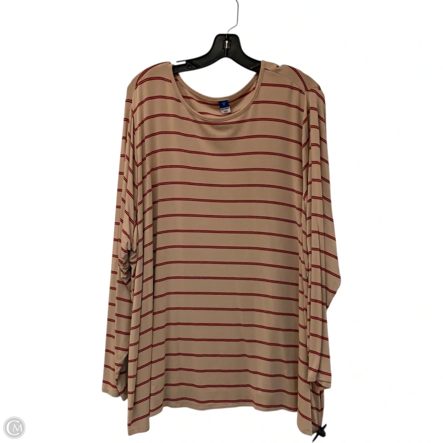 Top Long Sleeve By Old Navy In Cream & Red, Size: 3x
