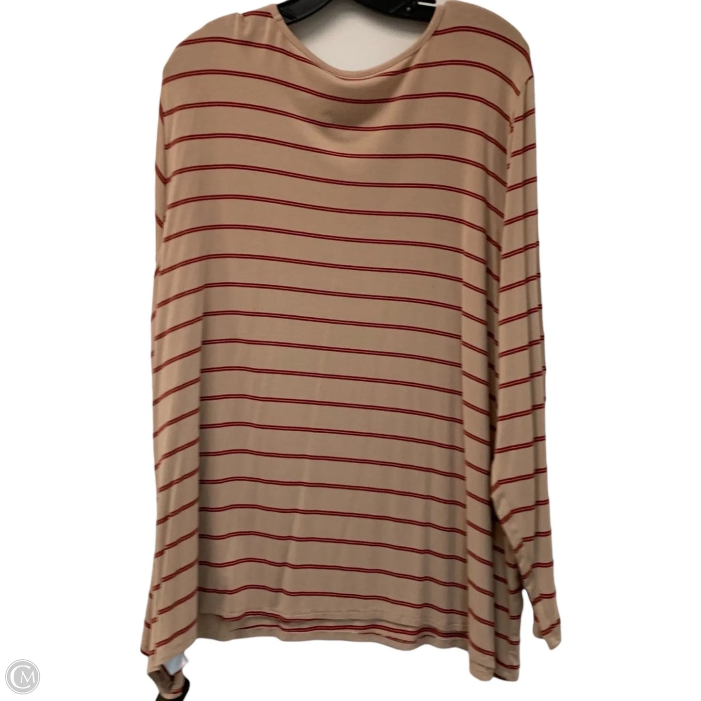Top Long Sleeve By Old Navy In Cream & Red, Size: 3x