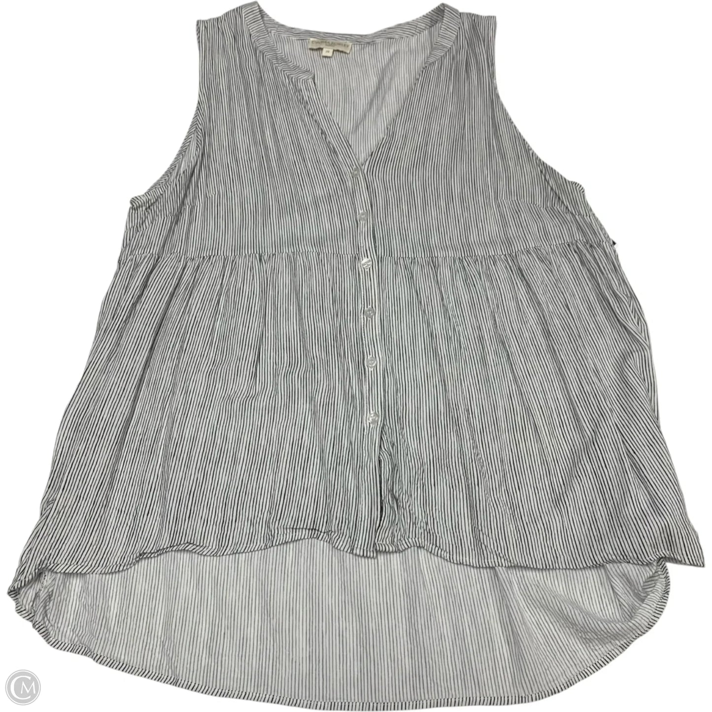 Top Sleeveless By Cynthia Rowley In Striped Pattern, Size: 2x