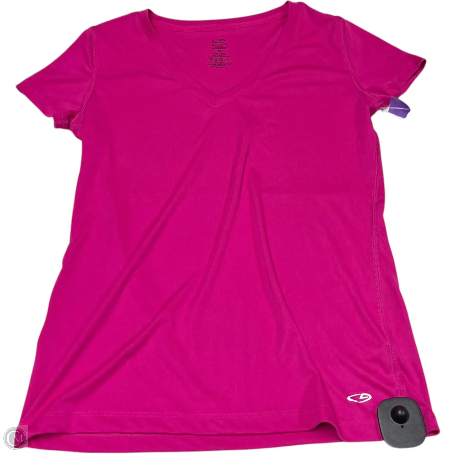 Athletic Top Short Sleeve By Champion In Pink, Size: Xs