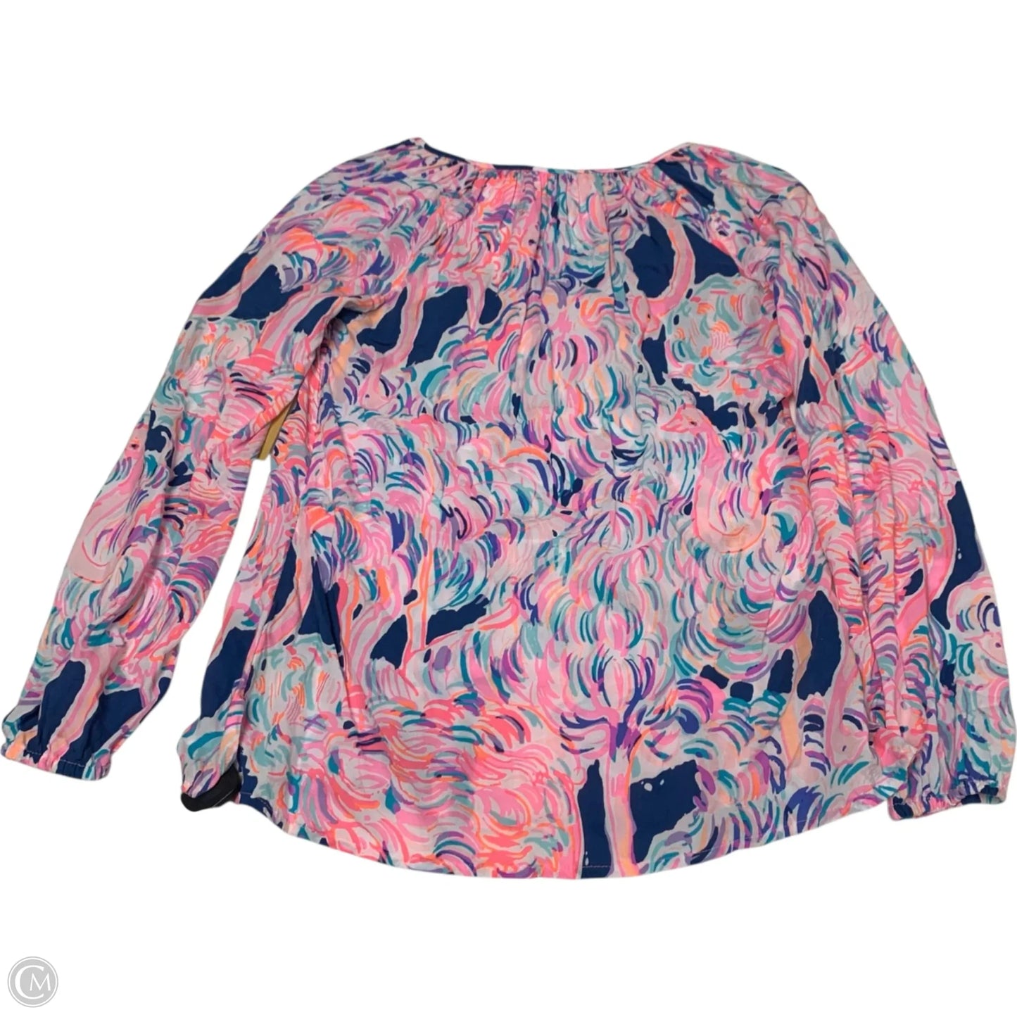 Top Long Sleeve Designer By Lilly Pulitzer In Blue & Pink, Size: Xxs