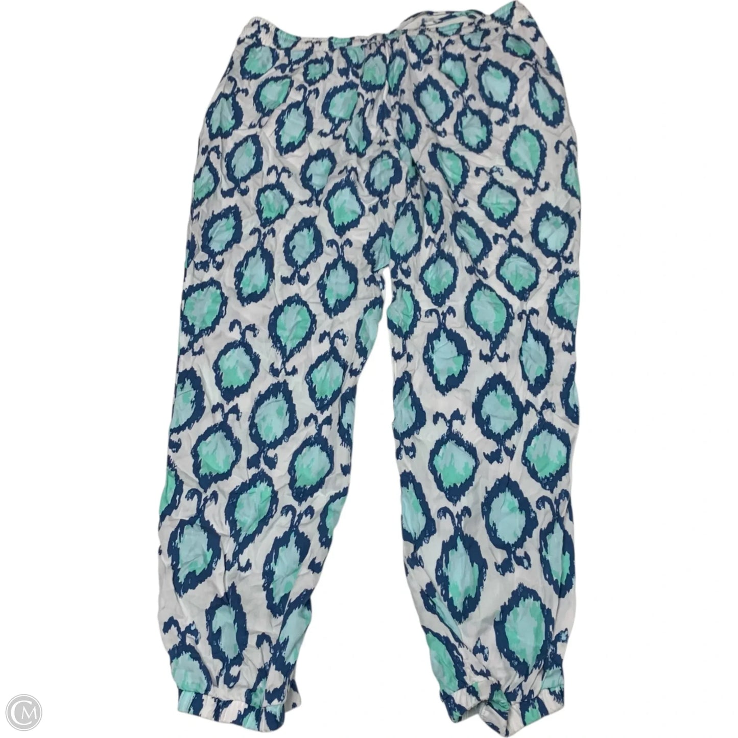 Pants Designer By Lilly Pulitzer In Blue & White, Size: L
