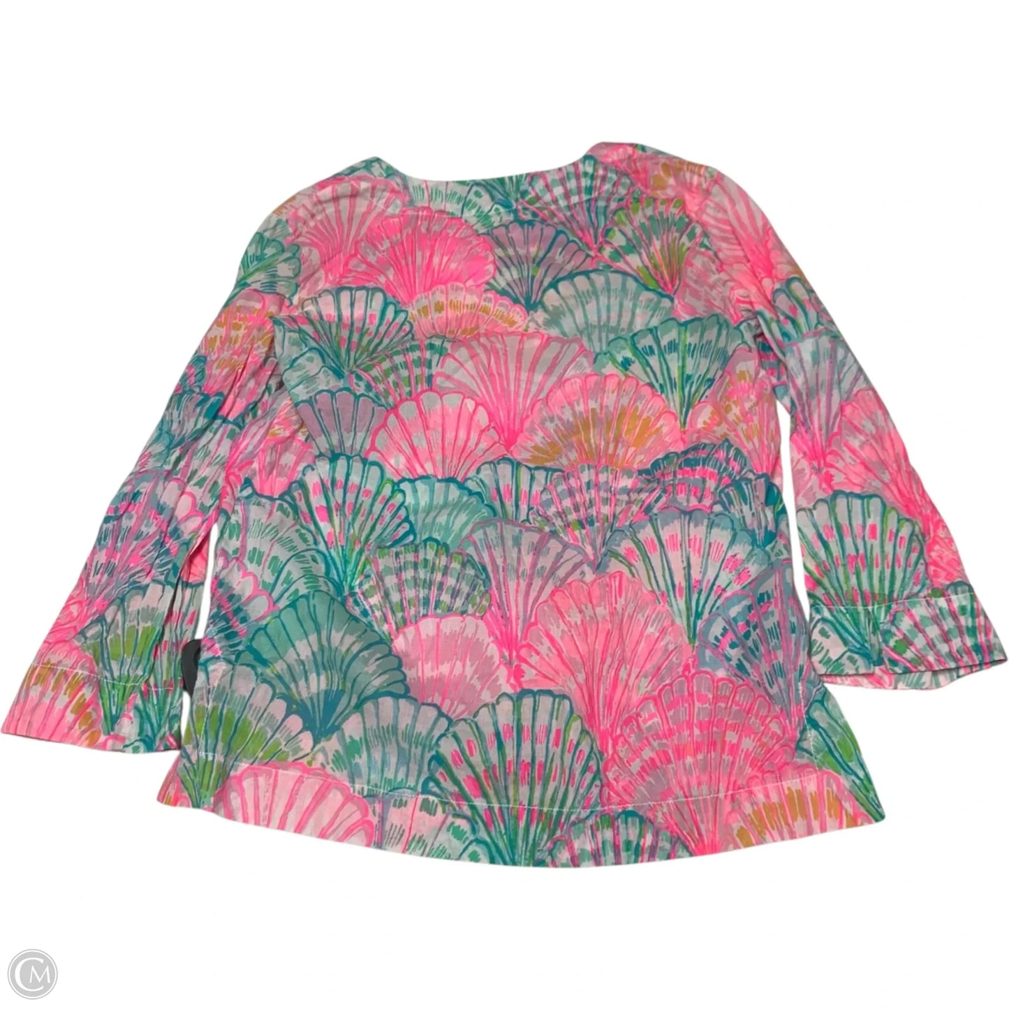 Top Long Sleeve Designer By Lilly Pulitzer In Blue & Pink, Size: S