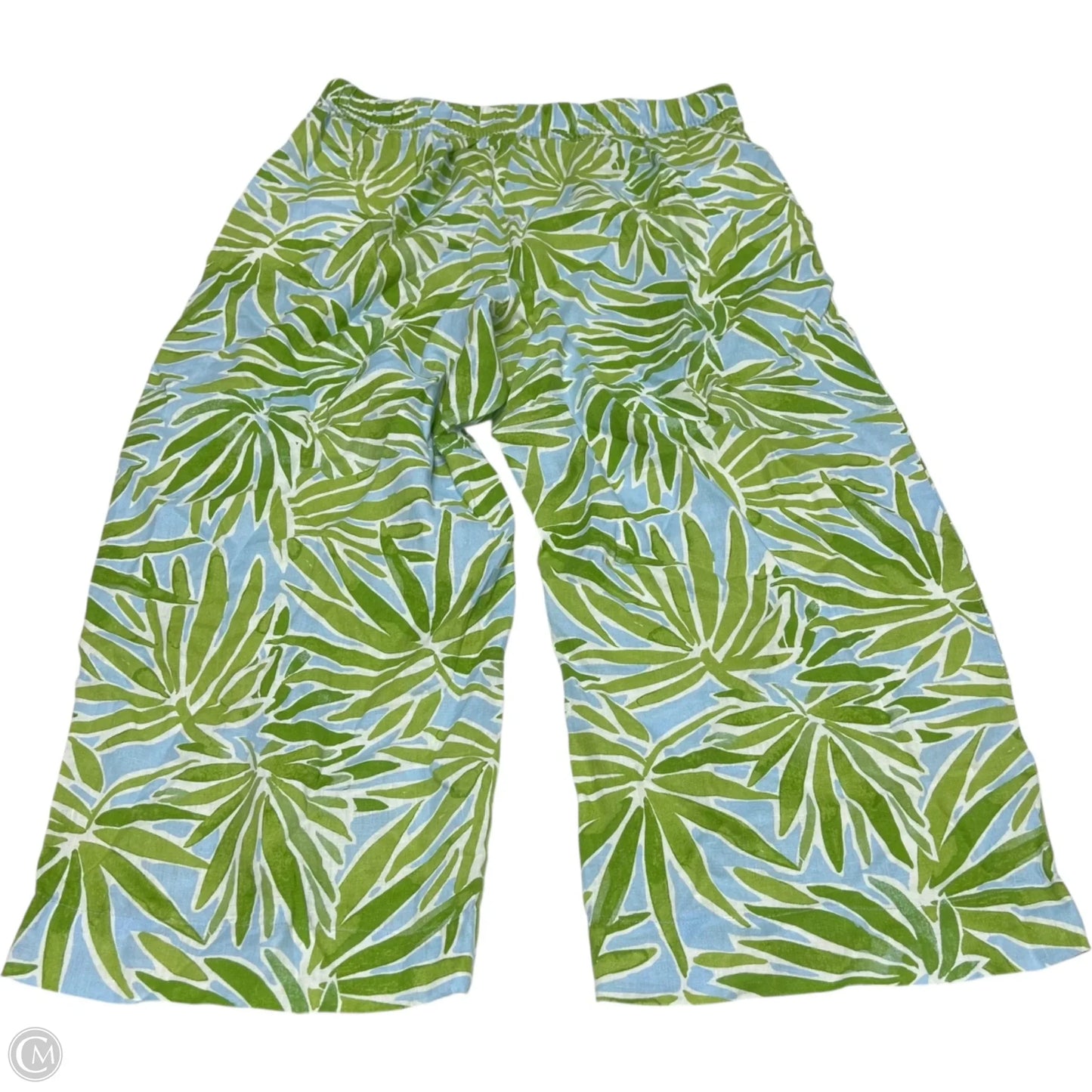 Pants Linen By Sigrid Olsen In Blue & Green, Size: Xl