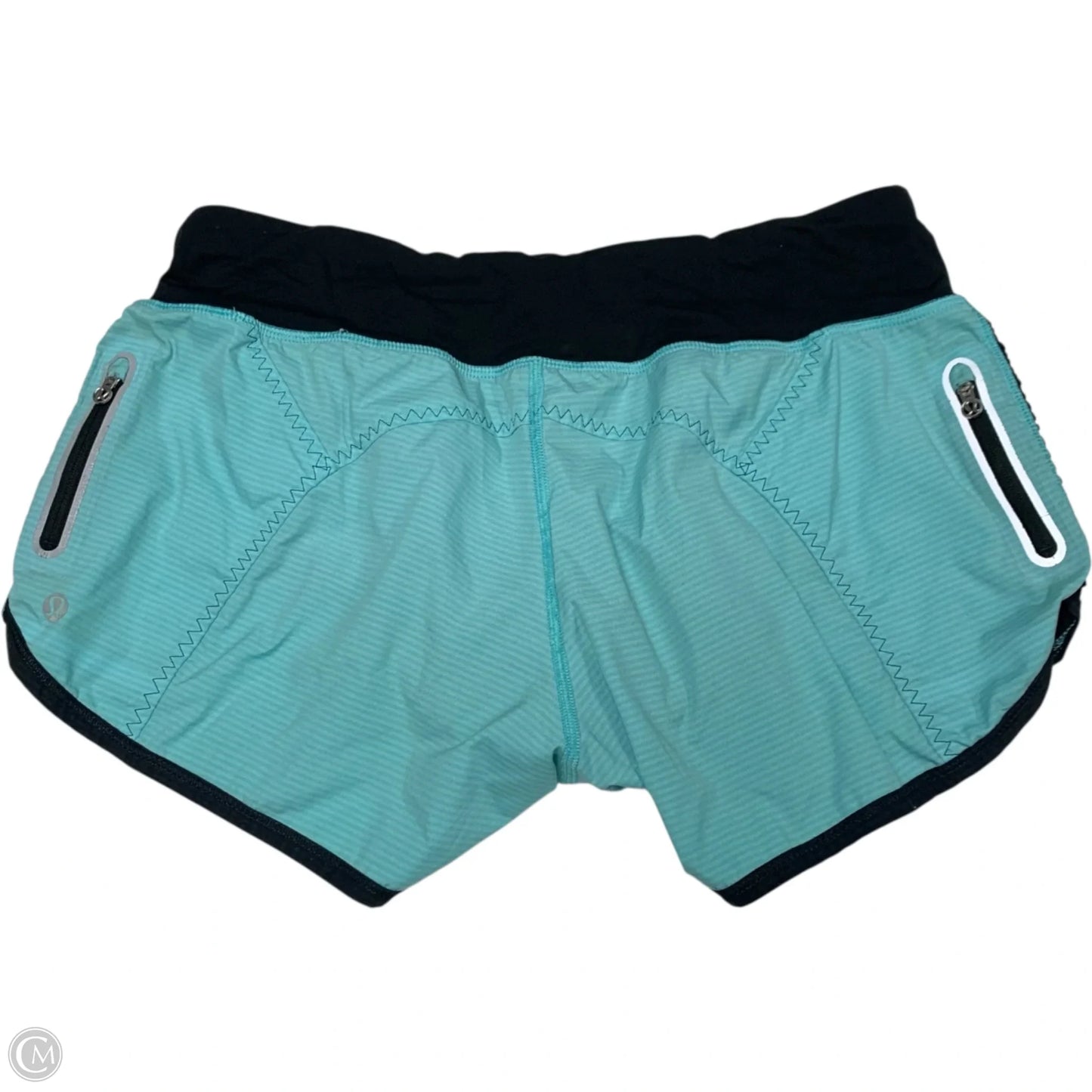 Athletic Shorts By Lululemon In Black & Blue, Size: S