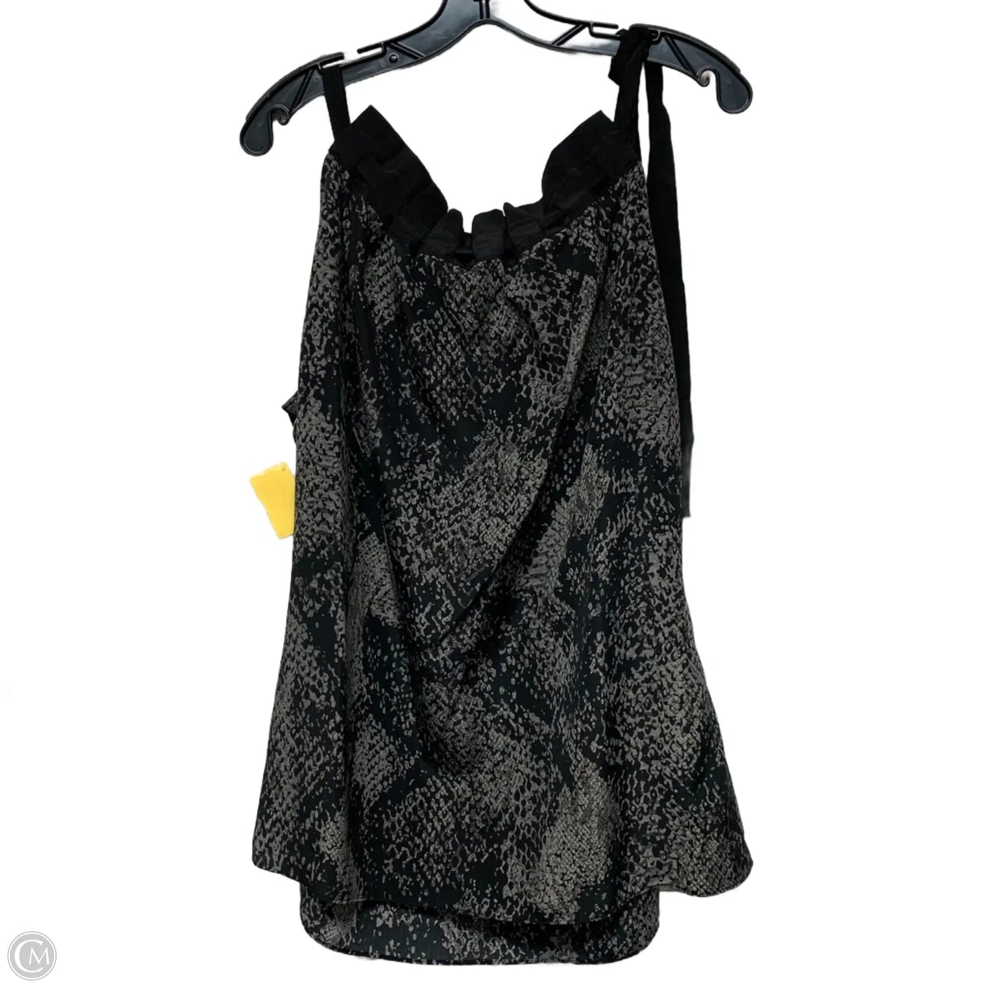 Top Sleeveless By Tahari By Arthur Levine In Black & Grey, Size: 1x