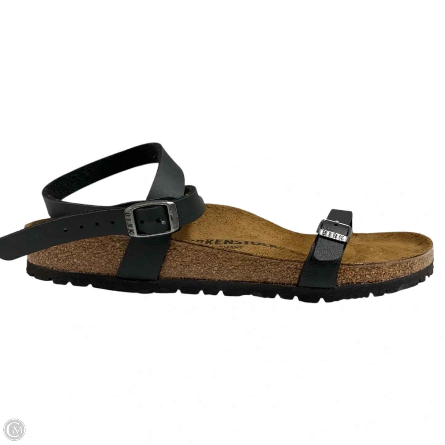 Sandals Flats By Birkenstock In Black, Size: 6