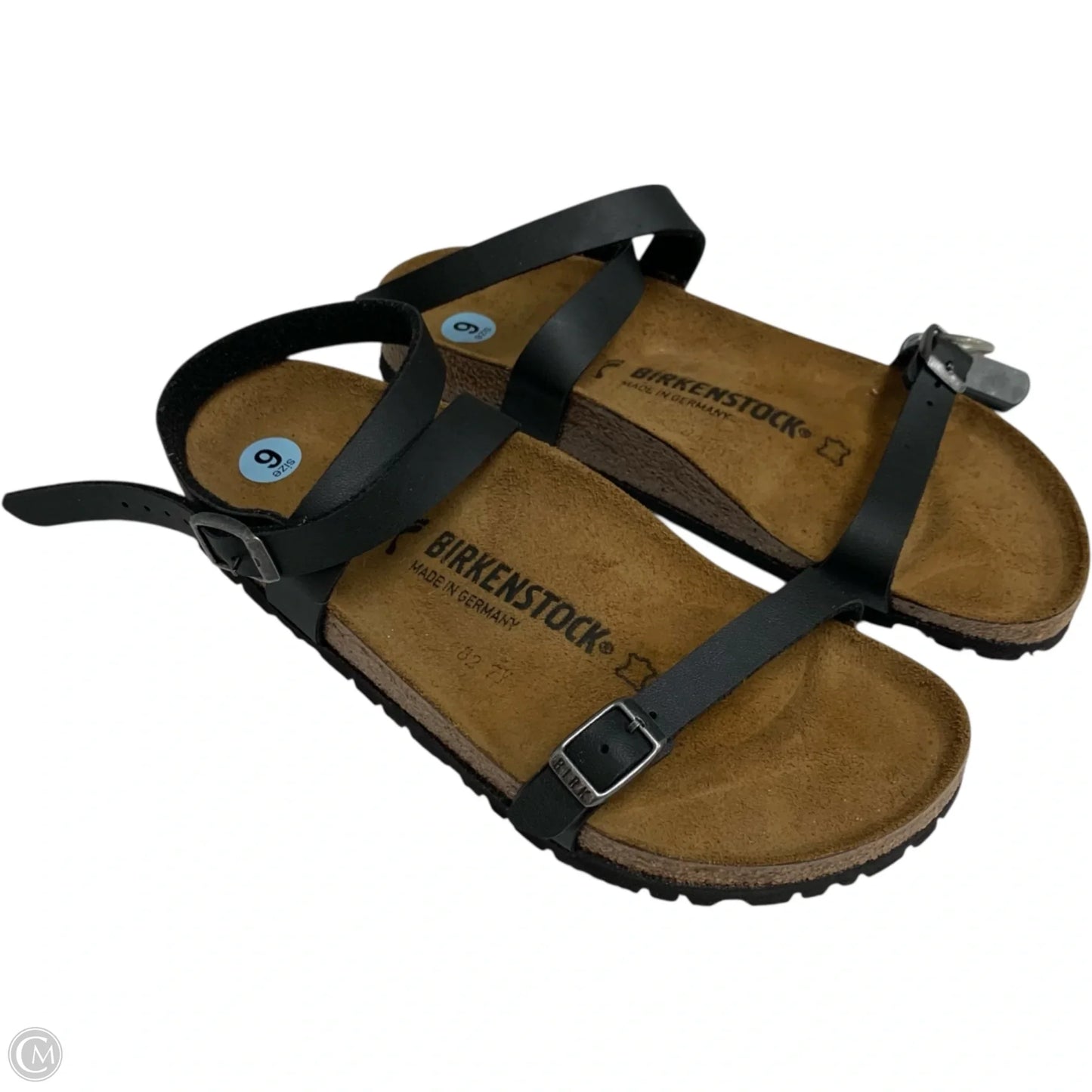 Sandals Flats By Birkenstock In Black, Size: 6