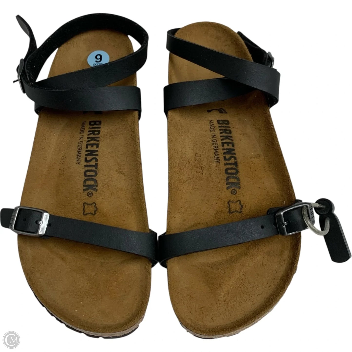 Sandals Flats By Birkenstock In Black, Size: 6