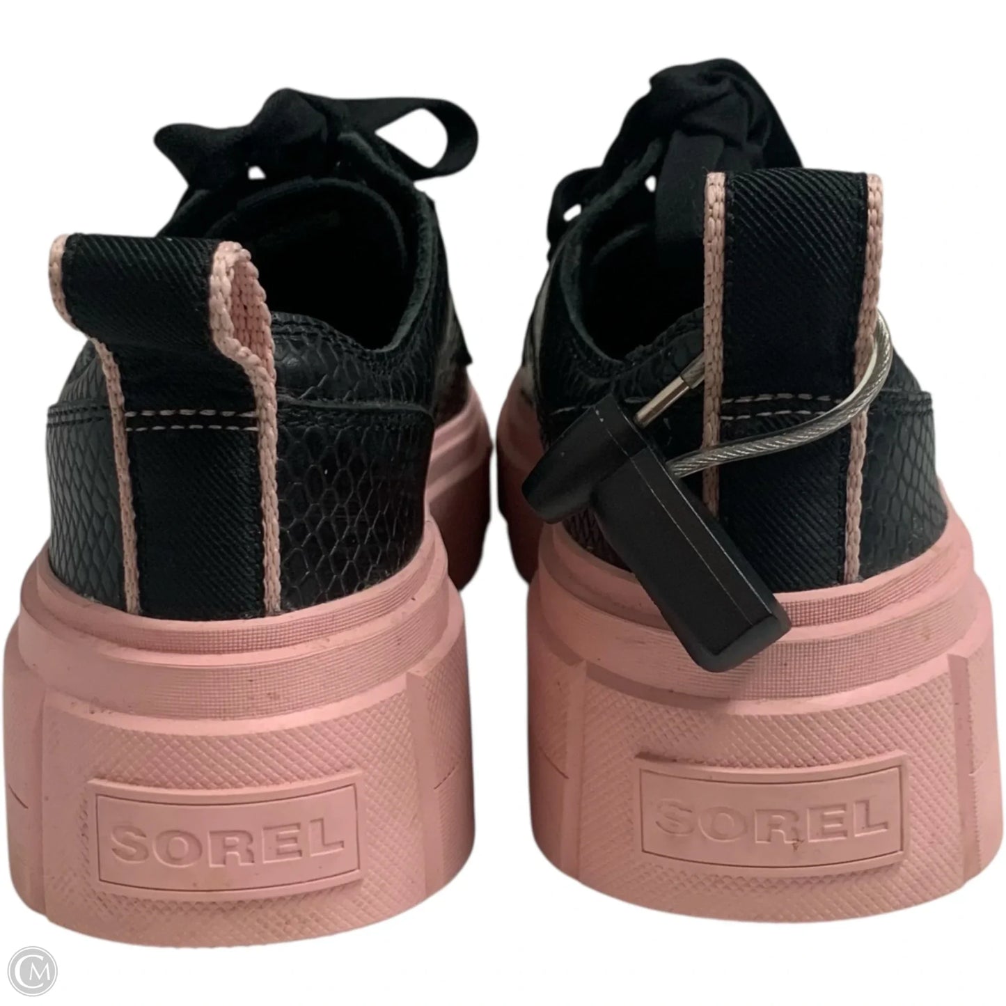 Shoes Sneakers By Sorel In Black & Pink, Size: 7