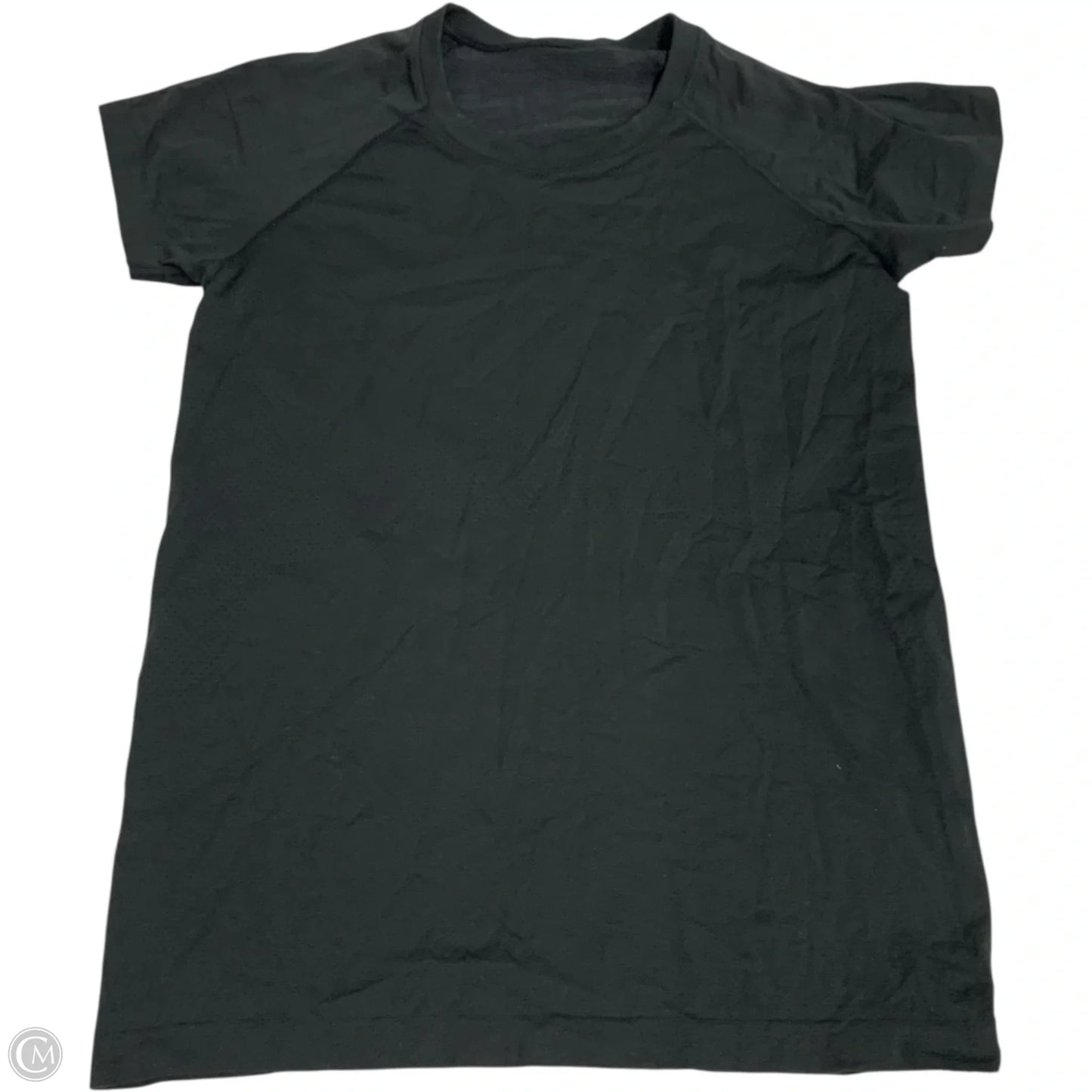 Athletic Top Short Sleeve By Lululemon In Black, Size: M