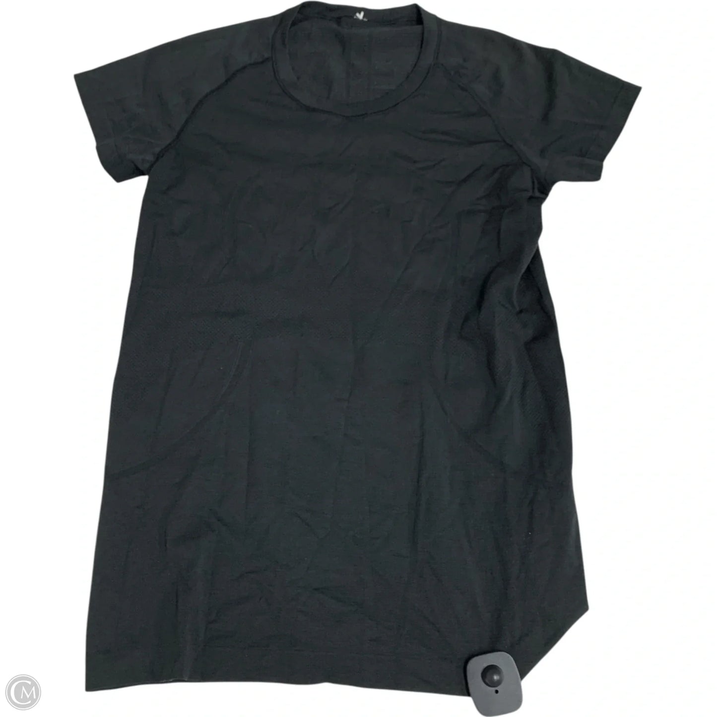 Athletic Top Short Sleeve By Lululemon In Black, Size: M