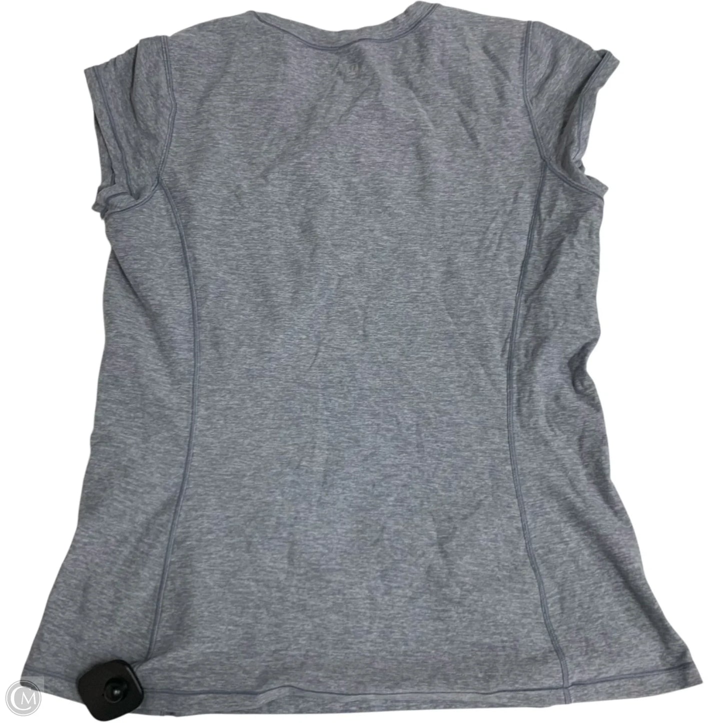 Athletic Top Short Sleeve By Lululemon In Grey, Size: M
