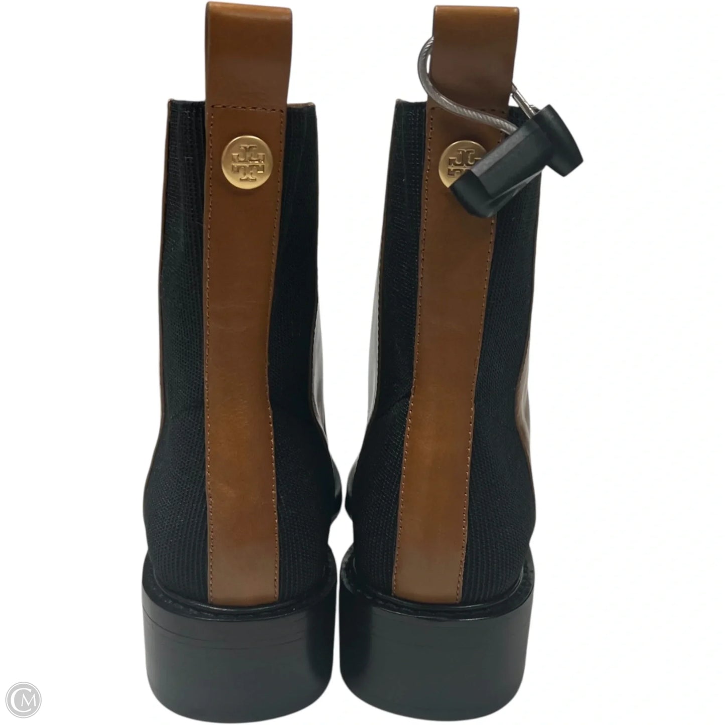 Boots Designer By Tory Burch In Black & Brown, Size: 9