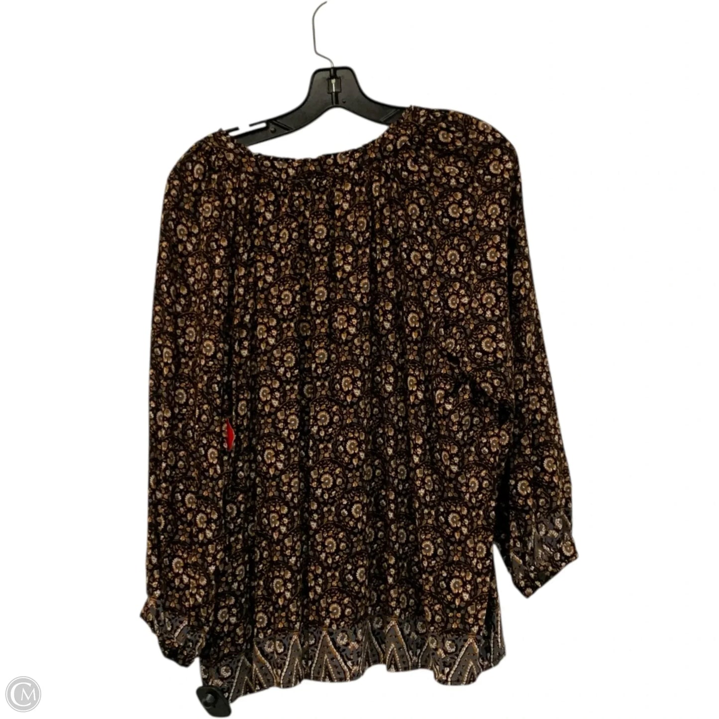 Top Long Sleeve By Chelsea And Theodore In Floral Print, Size: 1x