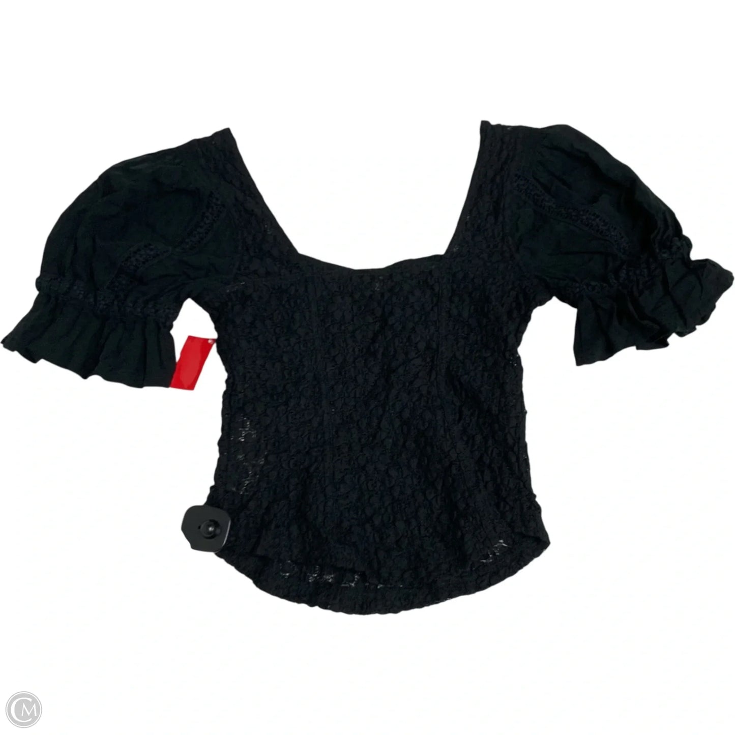 Top Short Sleeve By Free People In Black, Size: S