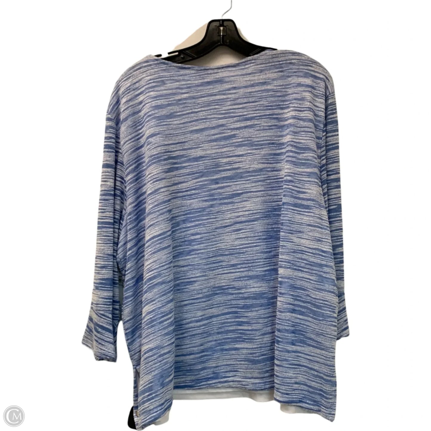 Top Long Sleeve By Alfred Dunner In Blue, Size: 3x