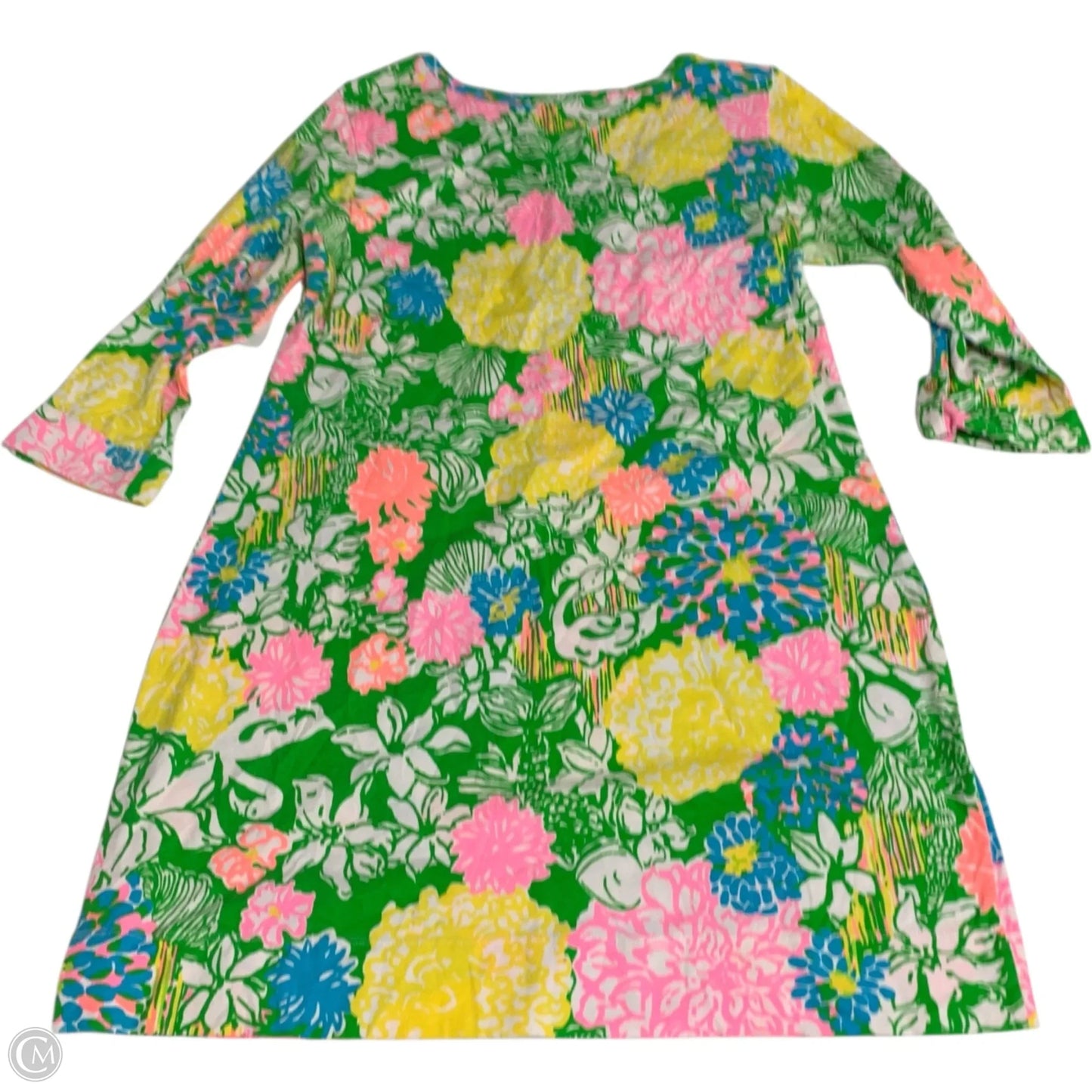 Dress Designer By Lilly Pulitzer In Green & Pink, Size: Xl