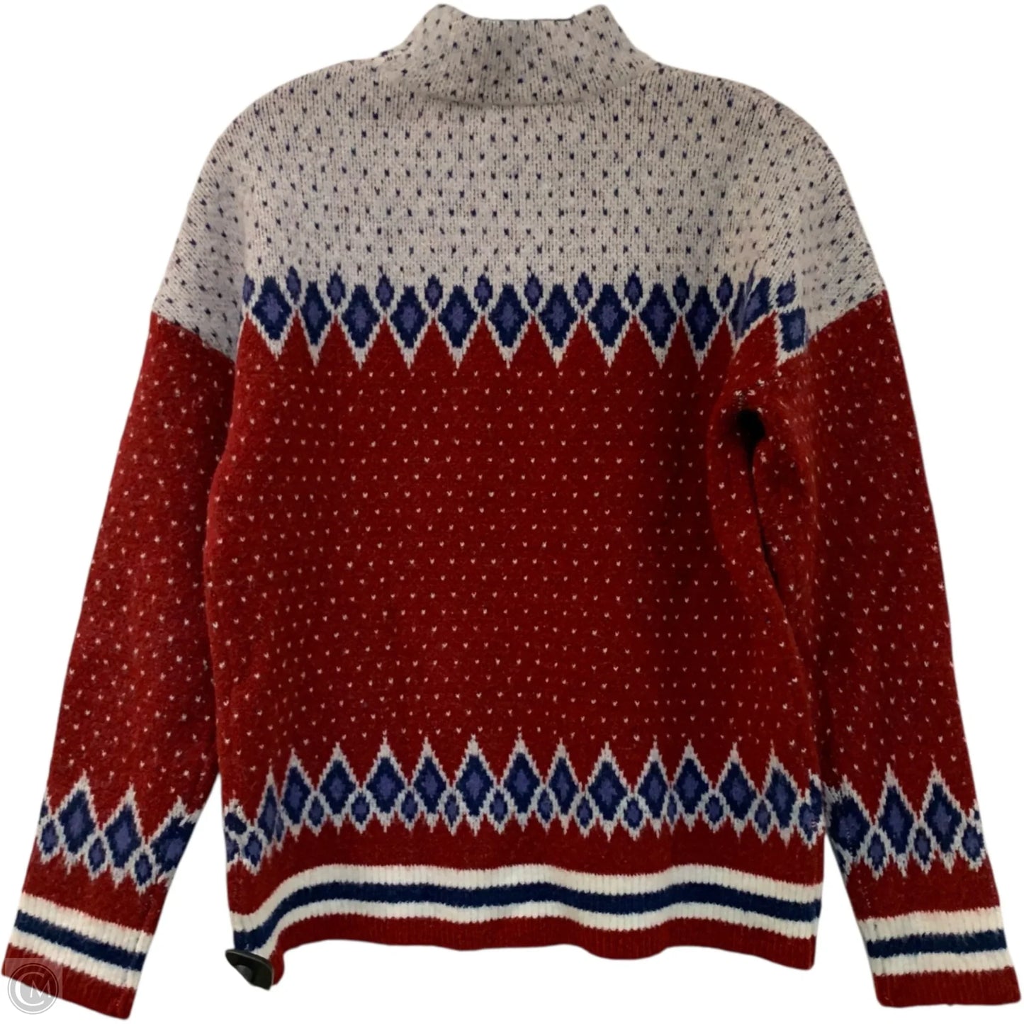 Sweater By Telluride In Blue & Red & White, Size: M