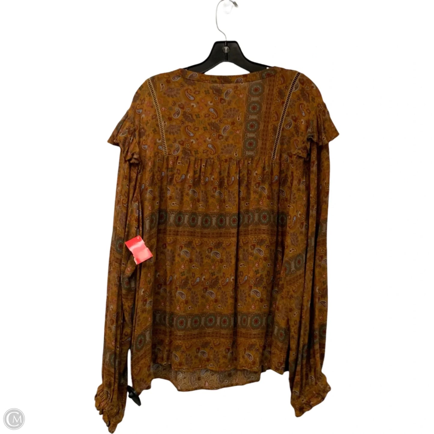 Top Long Sleeve By Wonderly In Yellow, Size: 1x