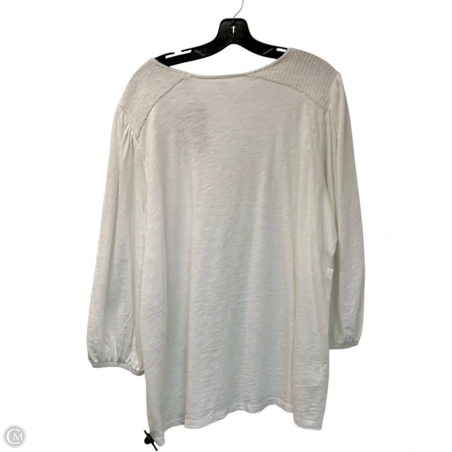 Top Long Sleeve By Crown And Ivy In White, Size: 3x