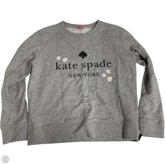 Sweatshirt Designer By Kate Spade In Grey, Size: S
