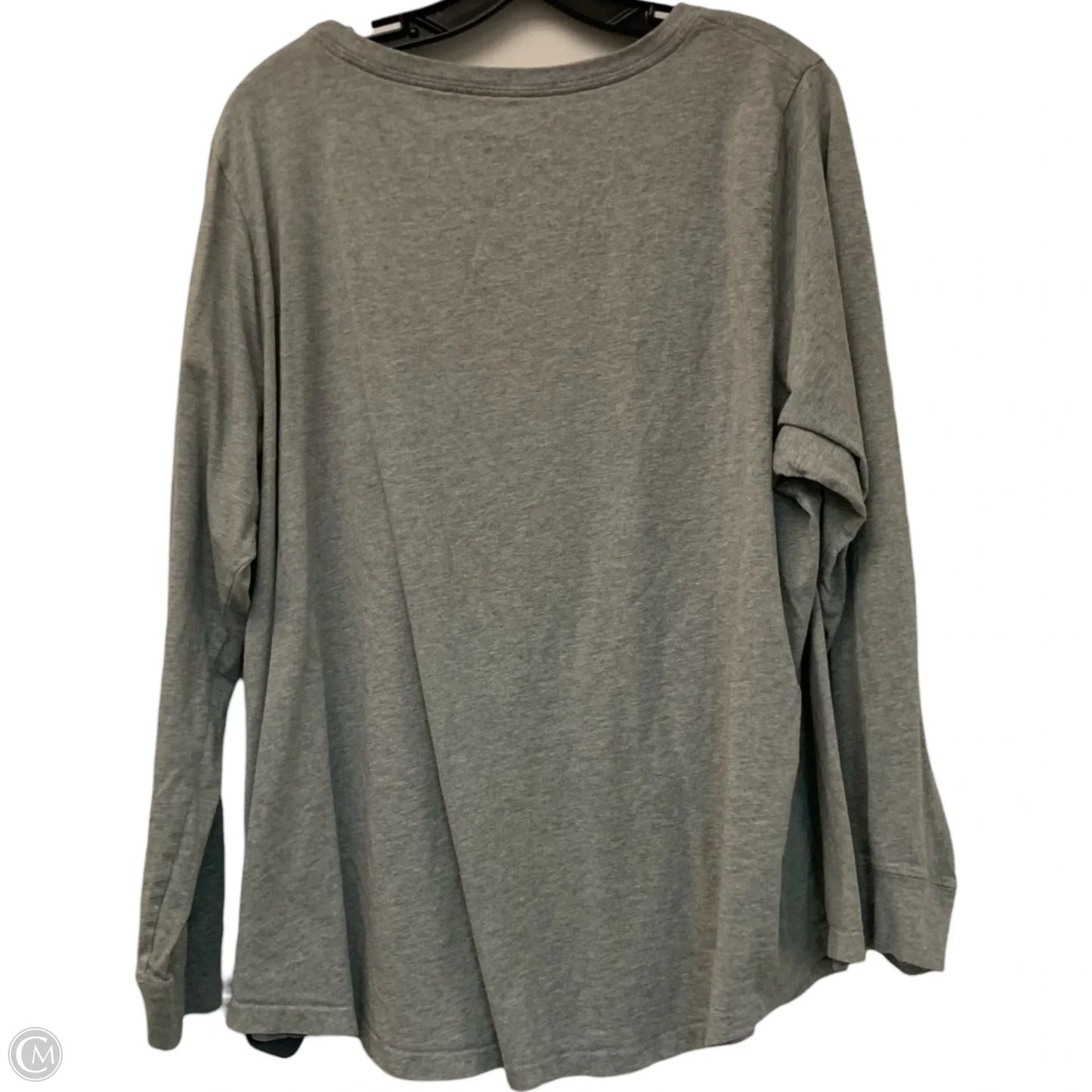 Top Long Sleeve By Nike Apparel In Grey, Size: 2x