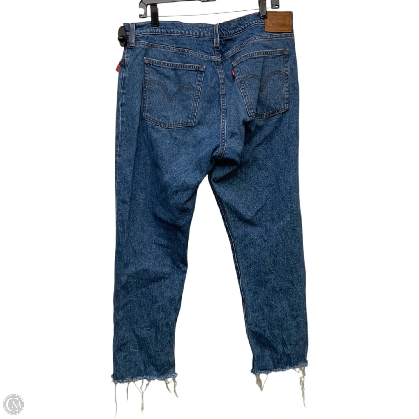 Jeans Straight By Levis In Blue Denim, Size: 14