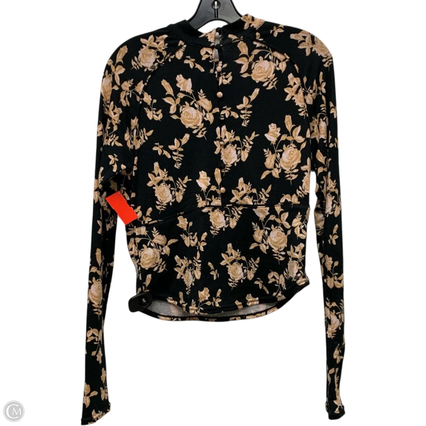 Top Long Sleeve By Free People In Black & Brown, Size: M