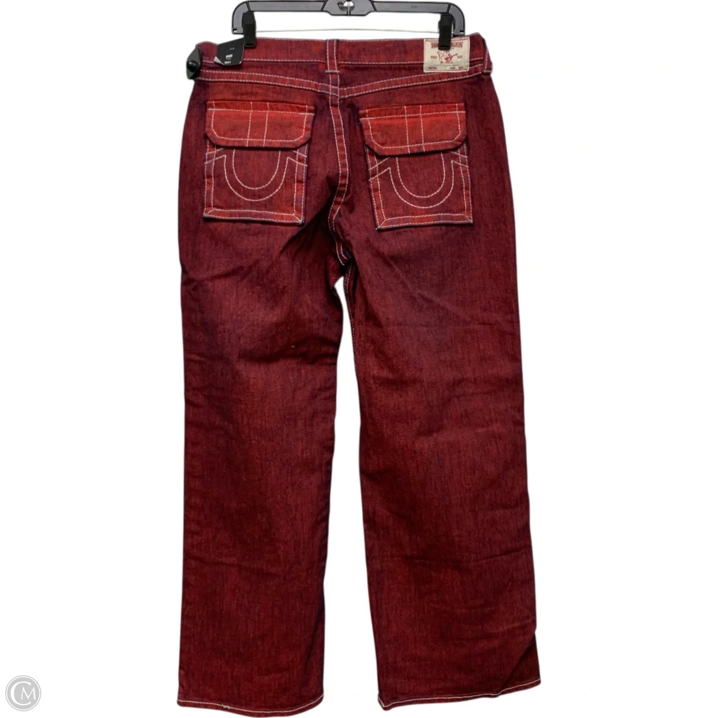 Jeans Wide Leg By True Religion In Red Denim, Size: 12