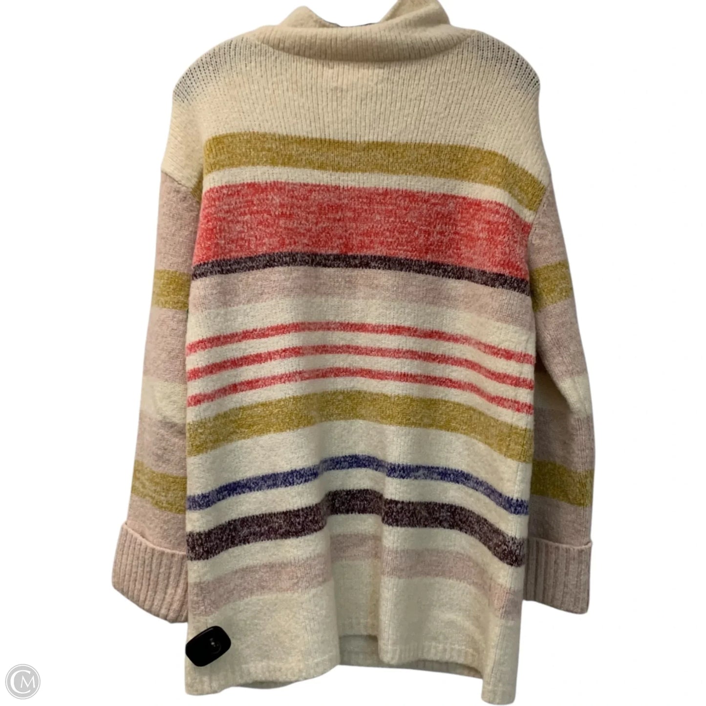 Sweater By Anthropologie In Cream & Pink, Size: S