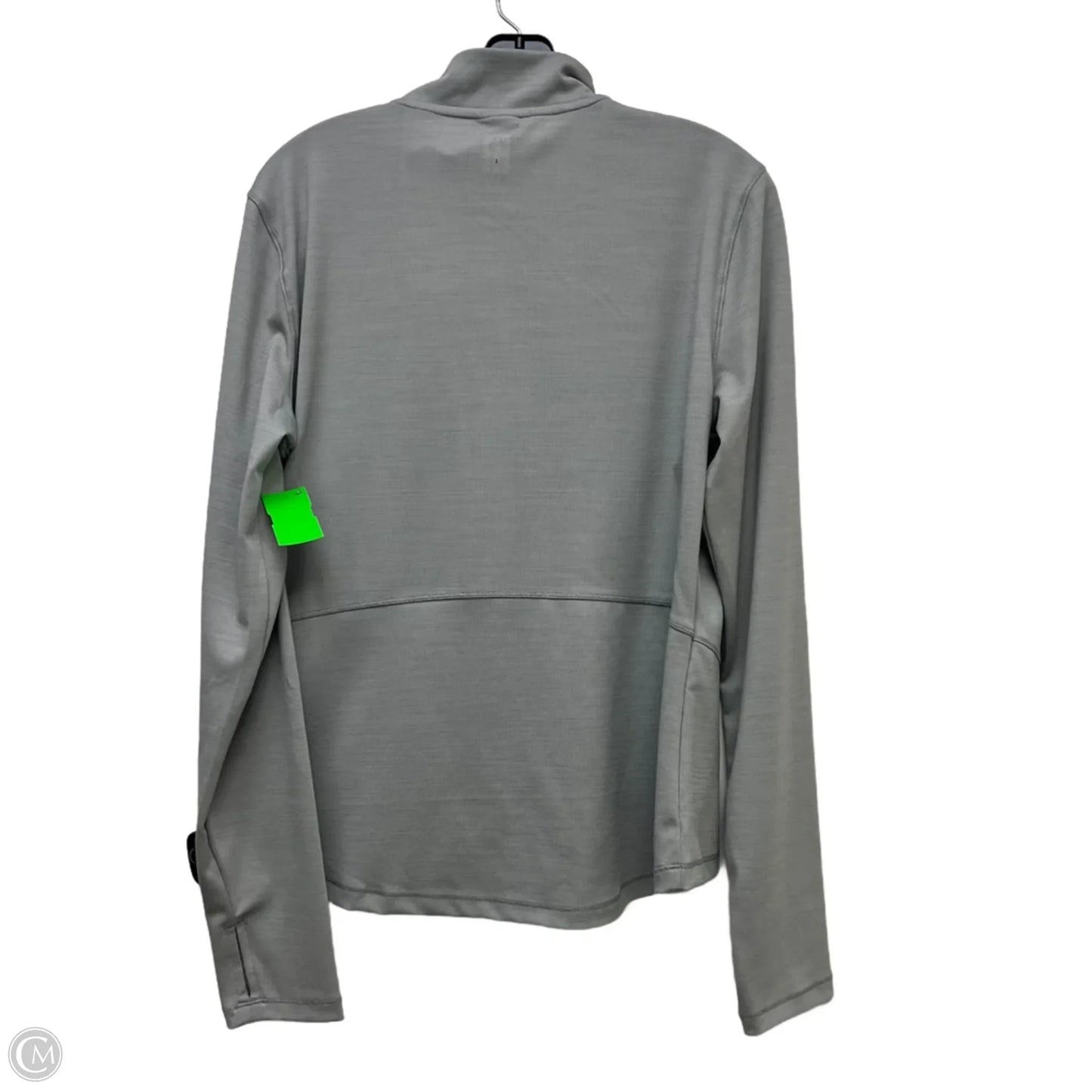 Athletic Top Long Sleeve Collar By Spyder In Grey, Size: L