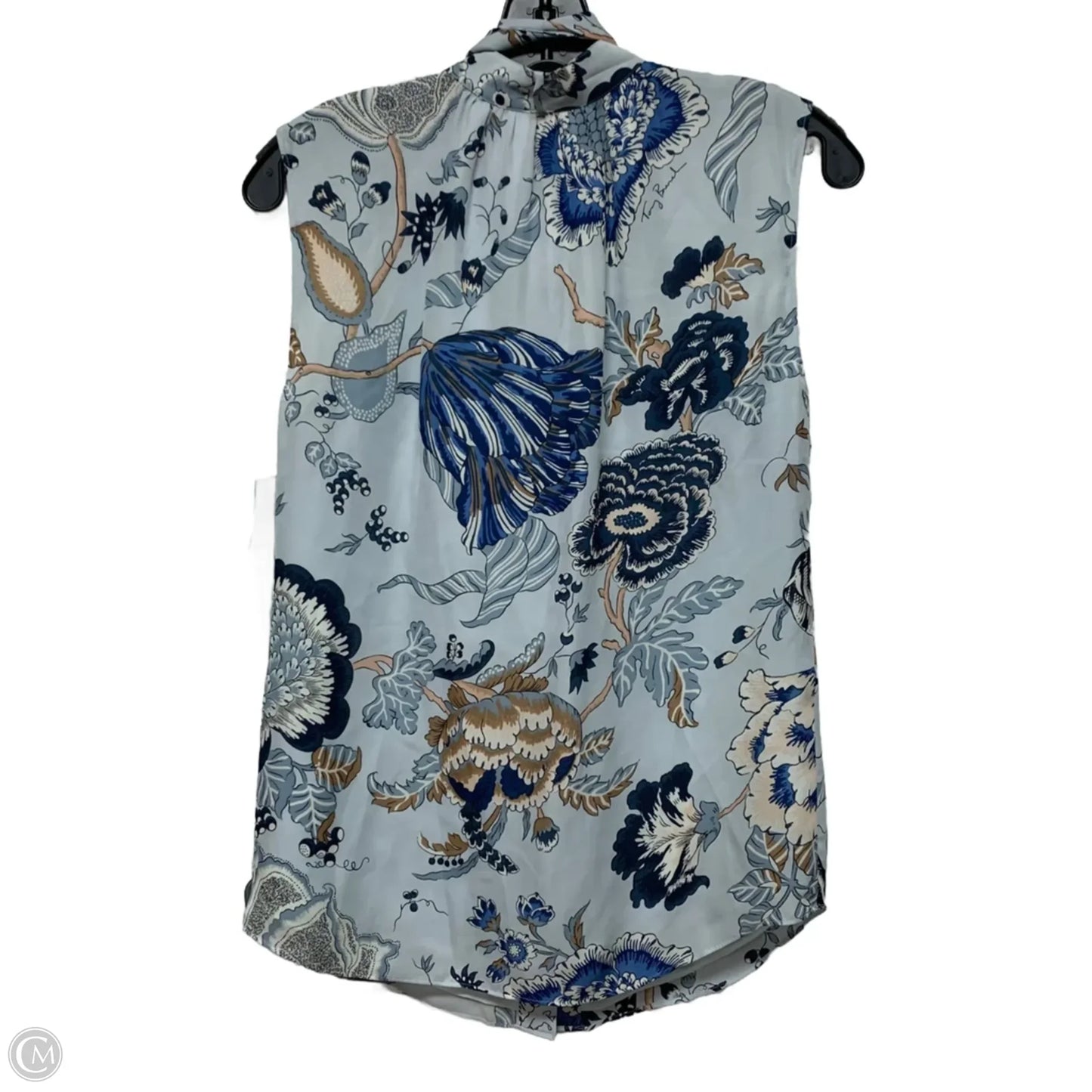 Blouse Designer By Tory Burch In Blue, Size: M