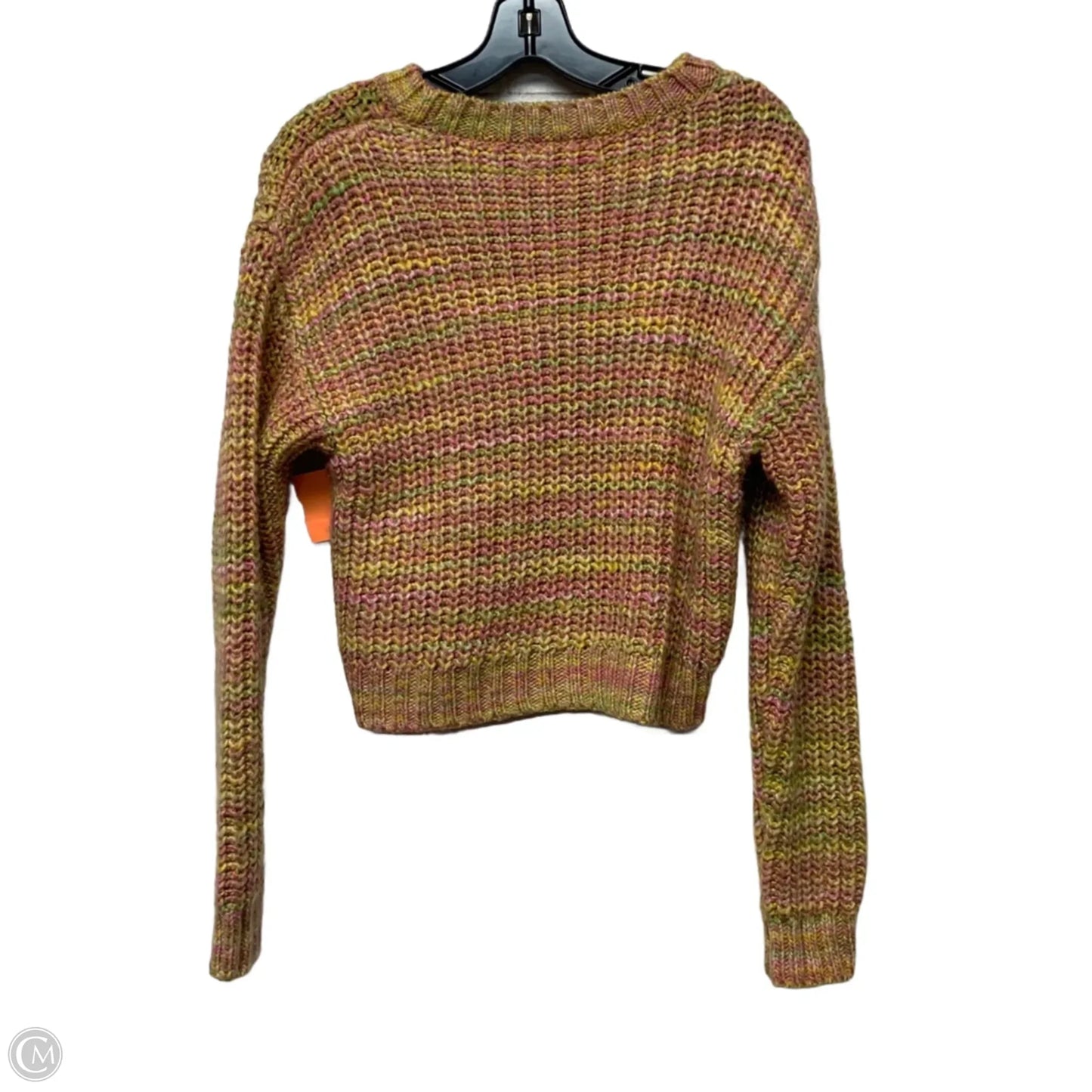 Sweater By Anthropologie In Pink & Yellow, Size: S