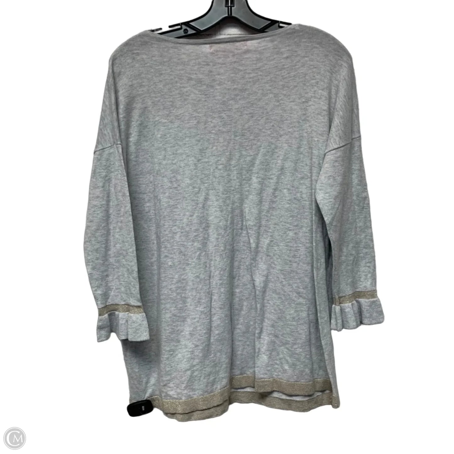 Top 3/4 Sleeve Designer By Lilly Pulitzer In Grey, Size: M