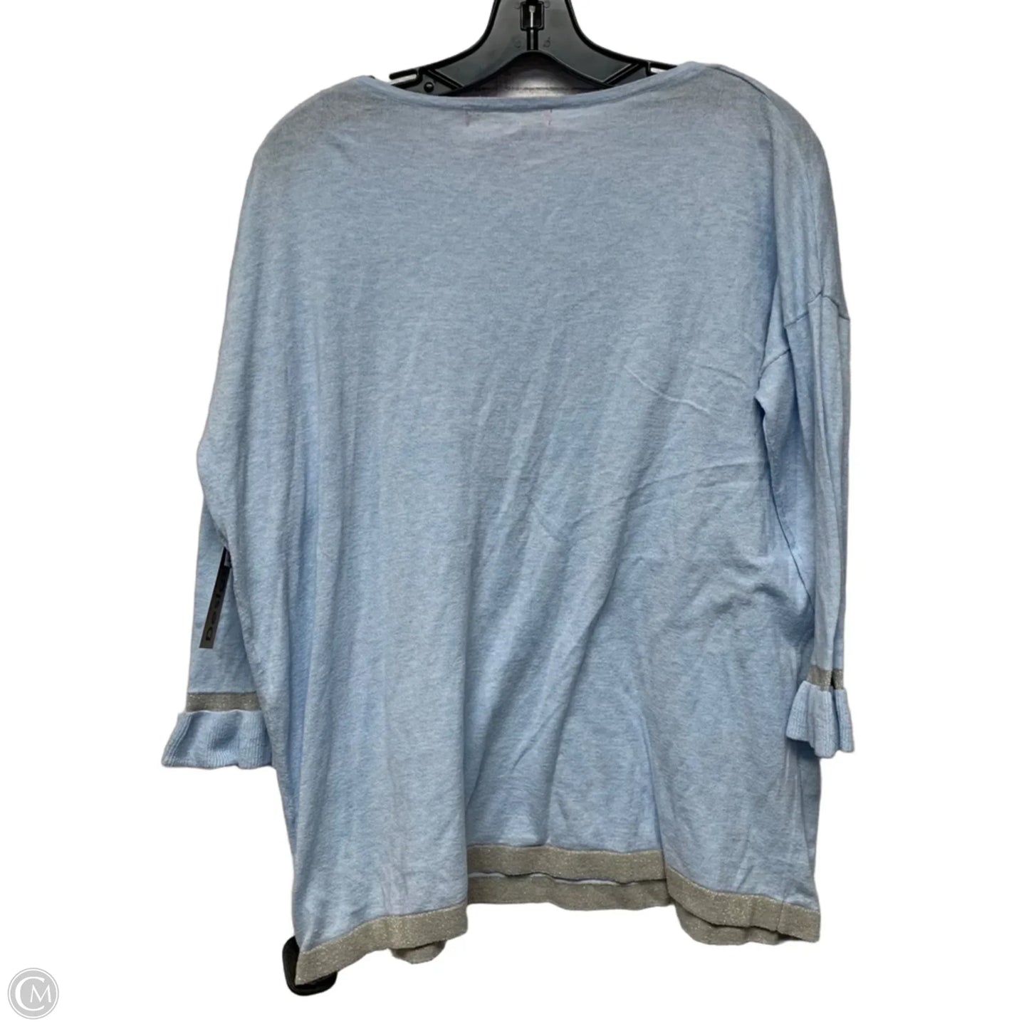 Top 3/4 Sleeve Designer By Lilly Pulitzer In Blue, Size: M