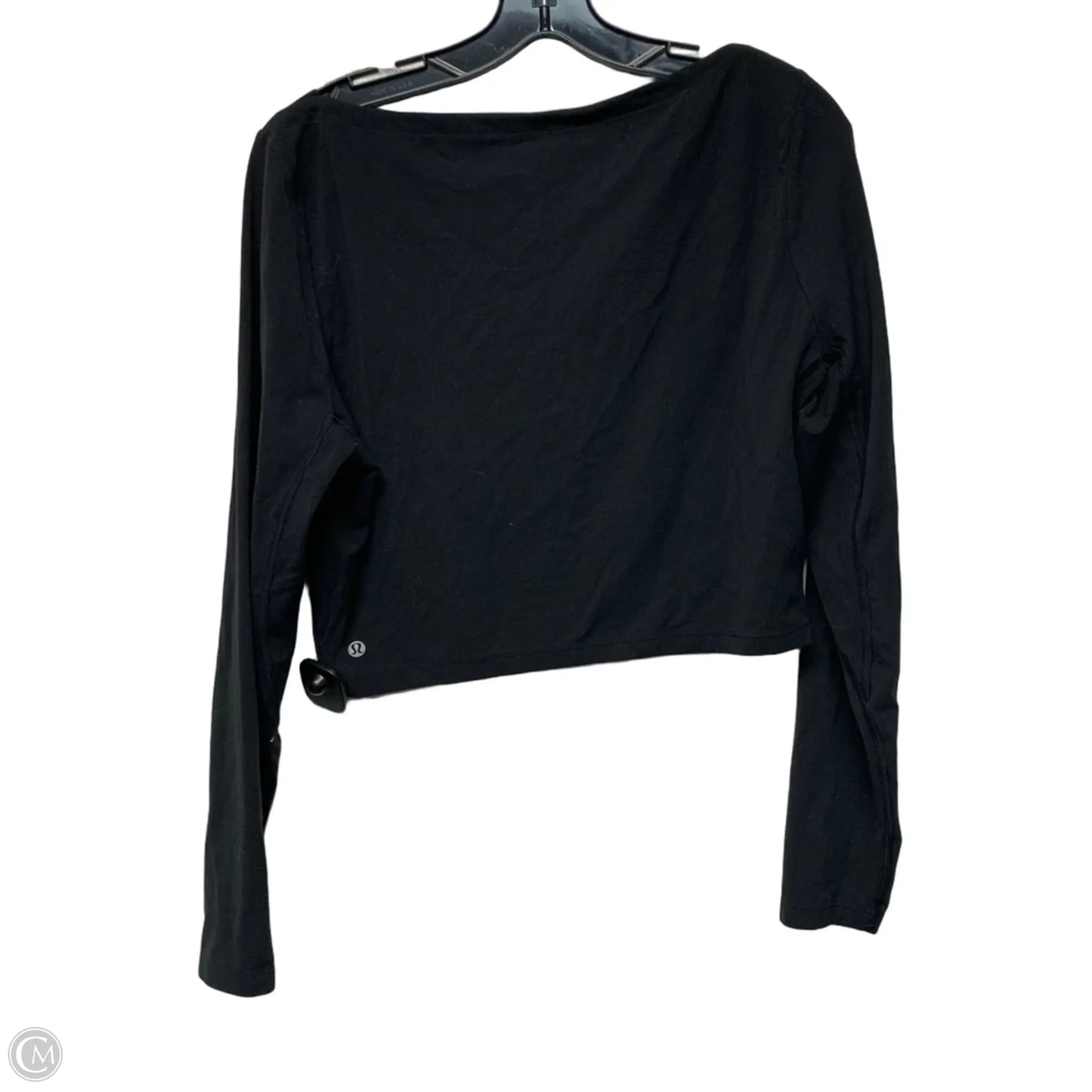 Athletic Top Long Sleeve Crewneck By Lululemon In Black, Size: M