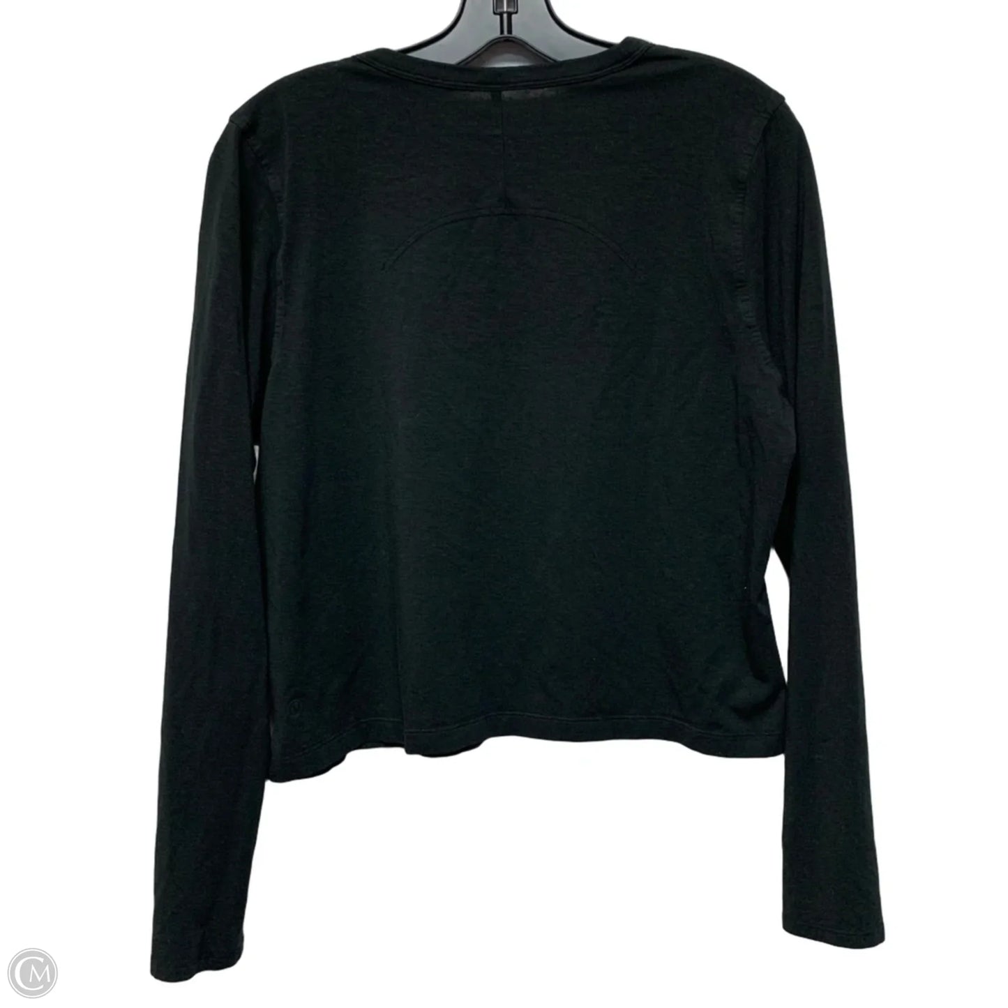 Athletic Top Long Sleeve Crewneck By Lululemon In Black, Size: M