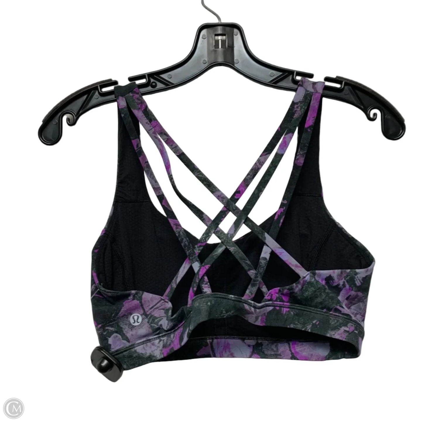 Athletic Bra By Lululemon In Grey & Purple, Size: M