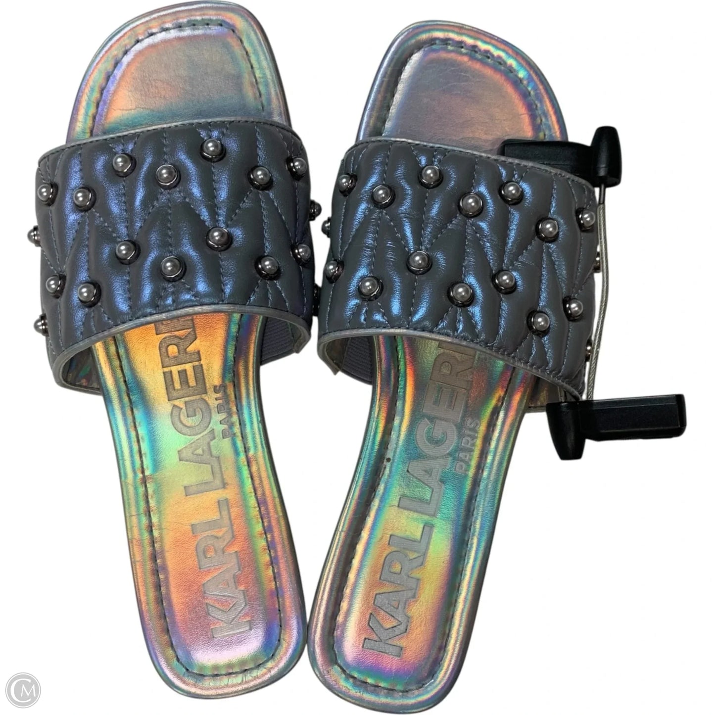 Sandals Designer By Karl Lagerfeld In Blue, Size: 8