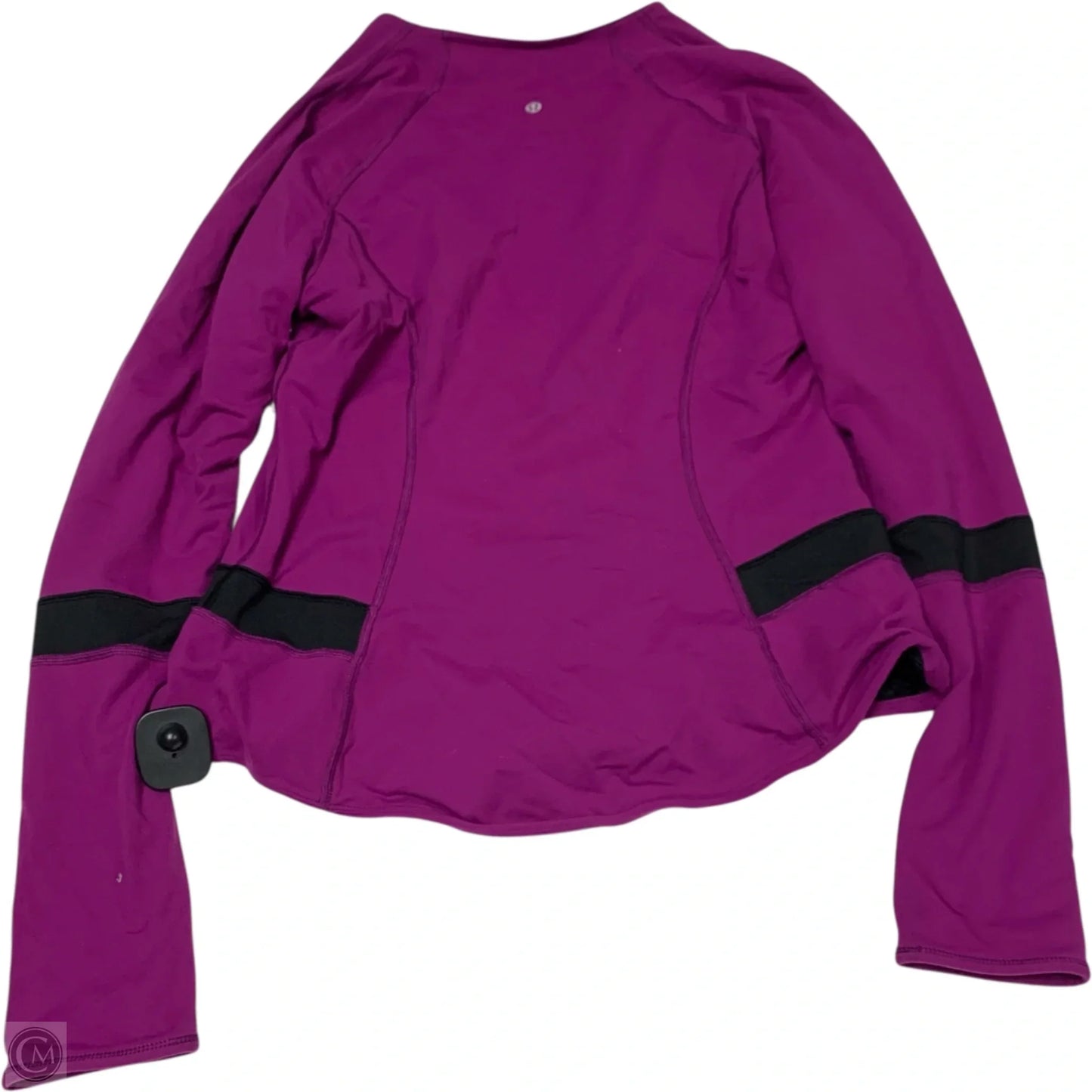 Athletic Jacket By Lululemon In Black & Purple, Size: M
