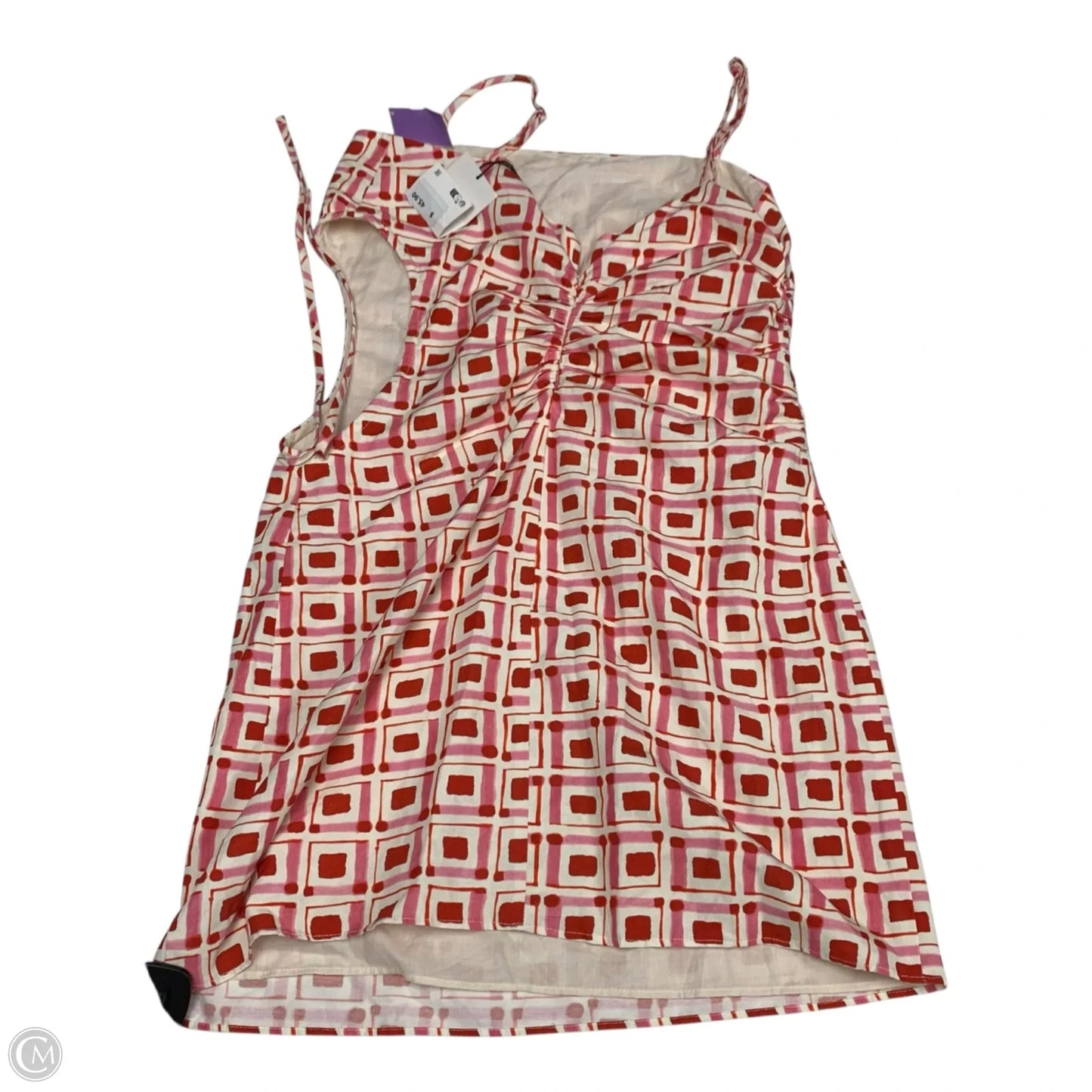 Dress Casual Short By Zara In Pink & White, Size: Xl