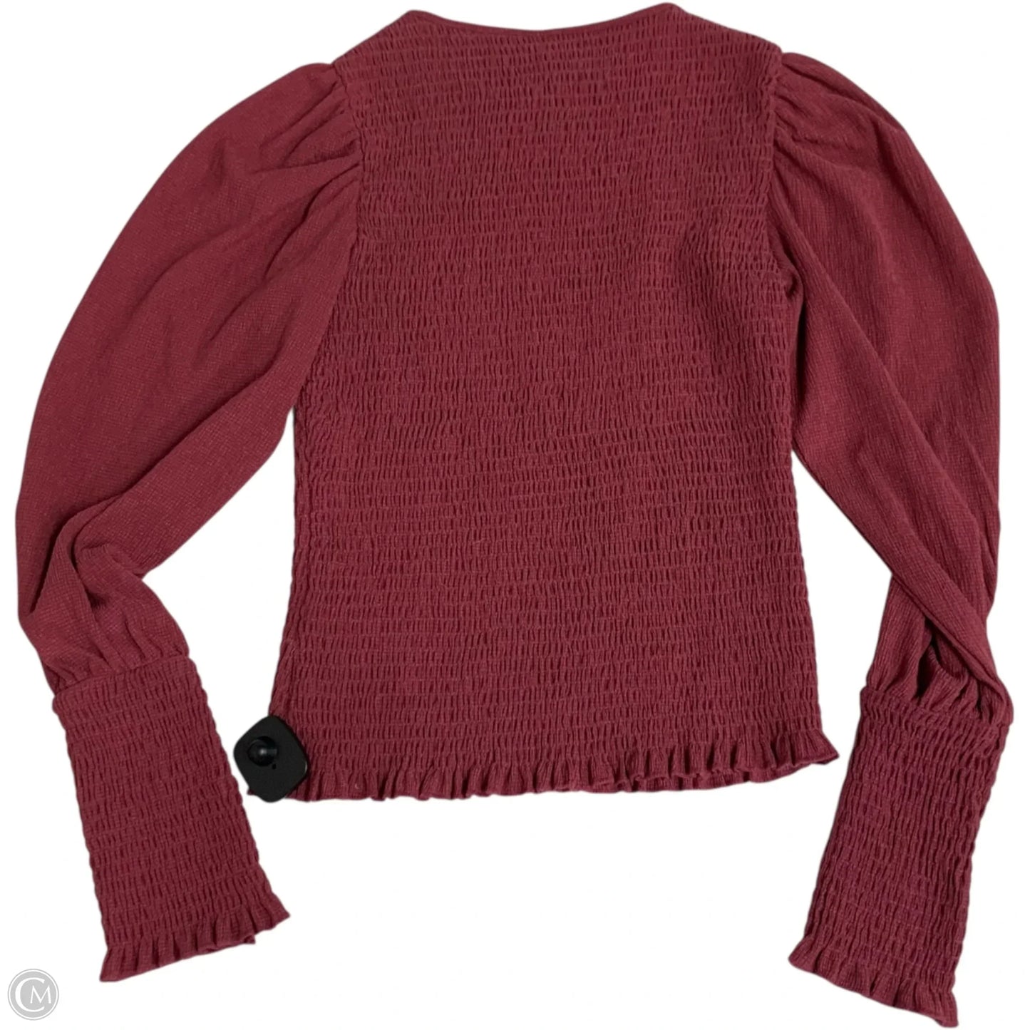 Top Long Sleeve By Anthropologie In Red, Size: S