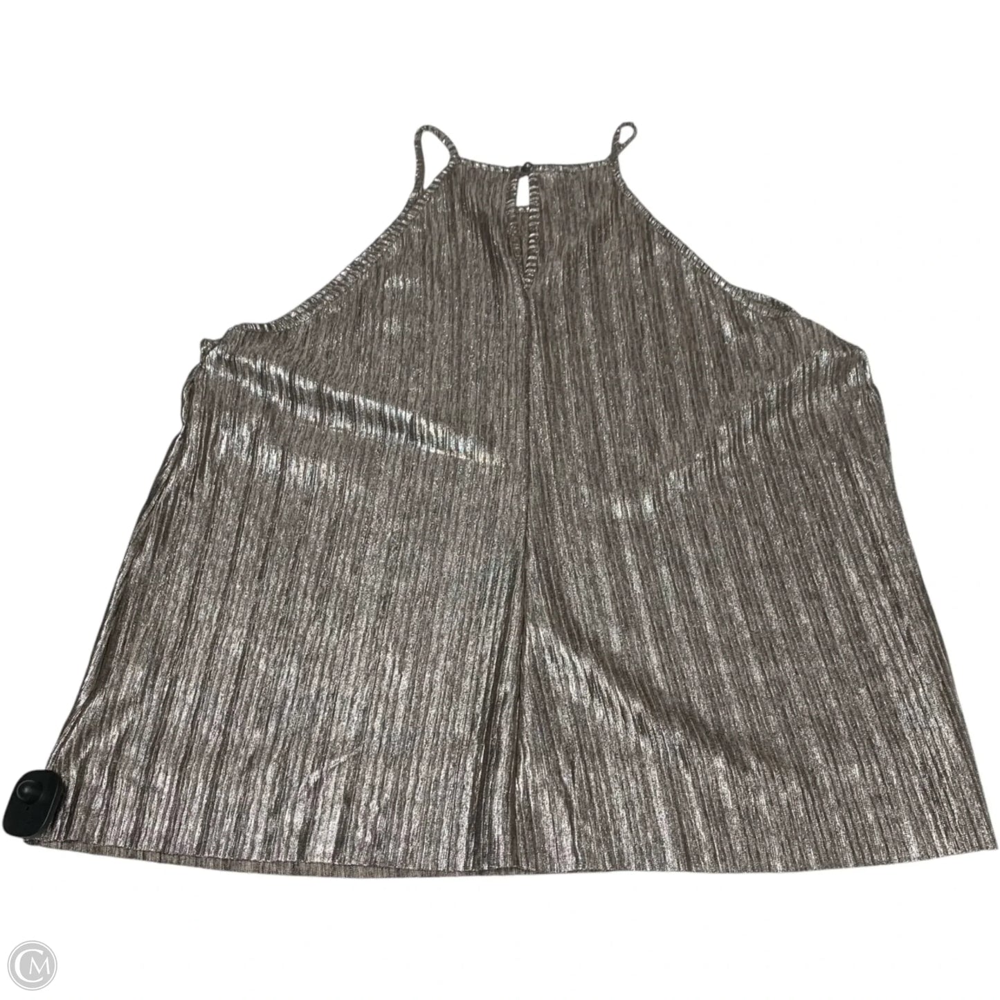 Top Sleeveless By Torrid In Silver, Size: 1x